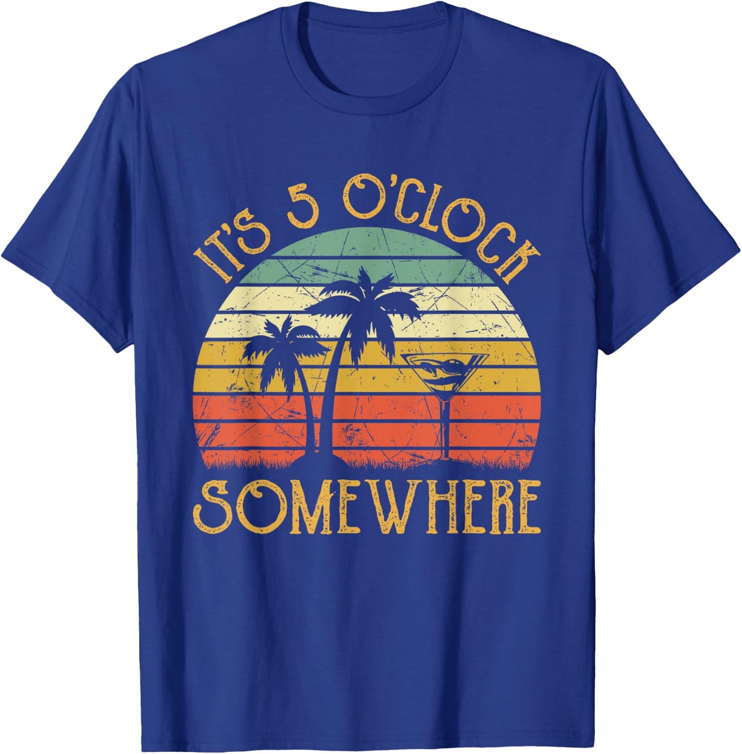 It's 5 O'clock Somewhere Funny Summer Beach Vacation Women T-Shirt - T-Shirt | Royal