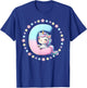 Unicorn Letter C Initial Rainbow Monogram Girls Kids T-Shirt - T-Shirt | Royal