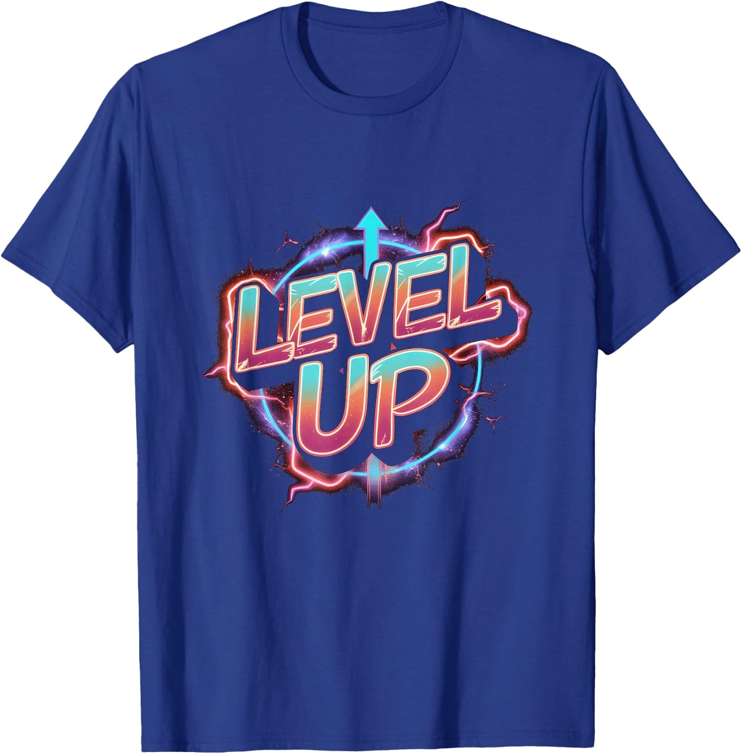 Retro Gaming Level Up Boys Girls Men Women T-Shirt - T-Shirt | Royal
