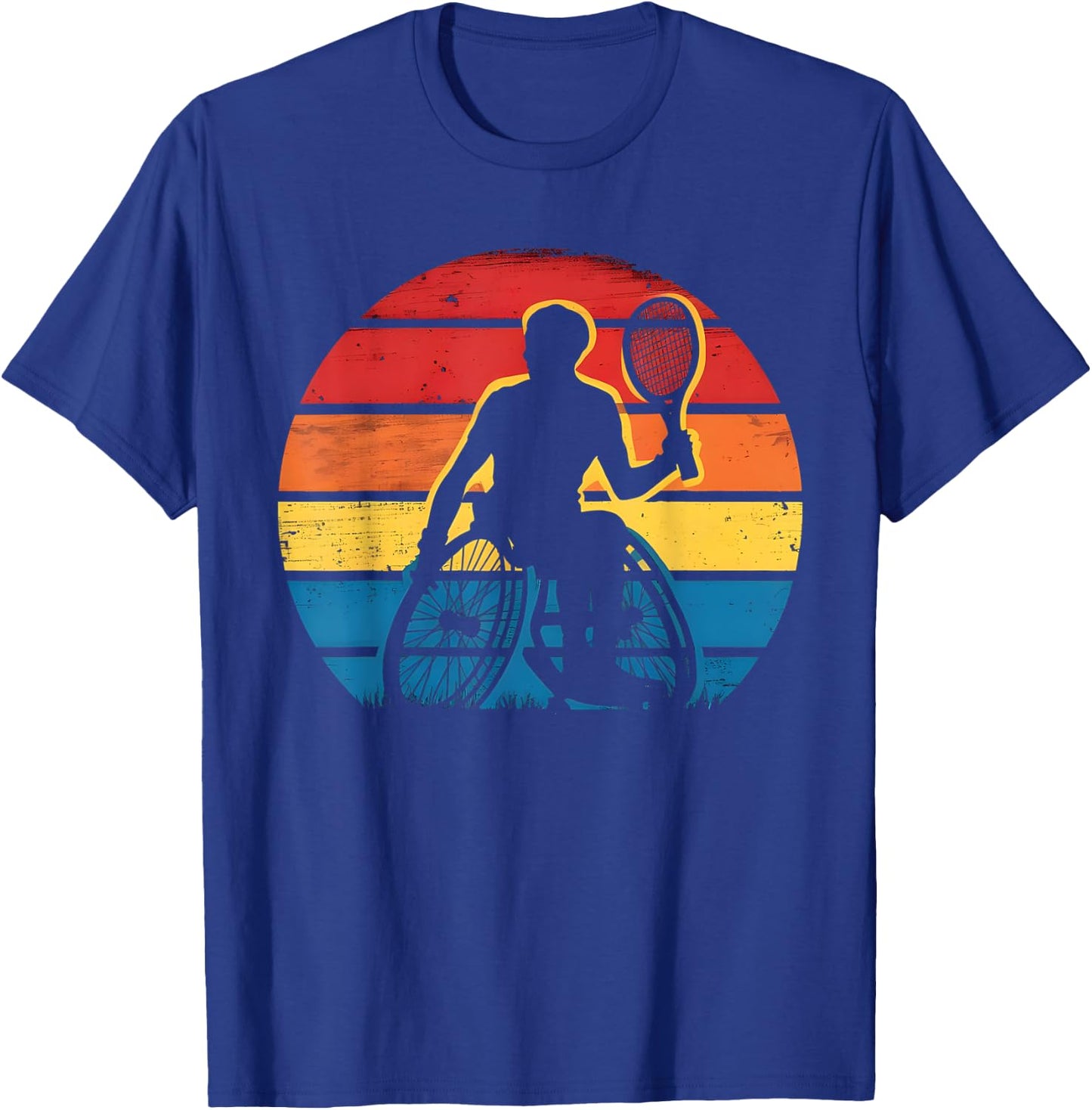 Retro Wheelchair Tennis T-Shirt - T-Shirt | Royal