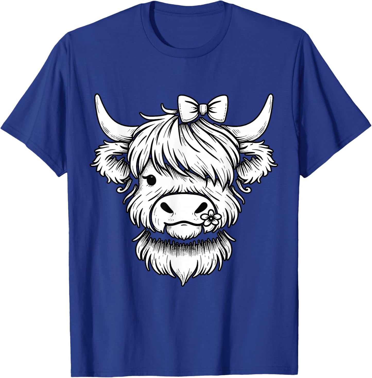 Highland Cow Farmer Farm Girl Highland Cattle T-Shirt - T-Shirt | Royal