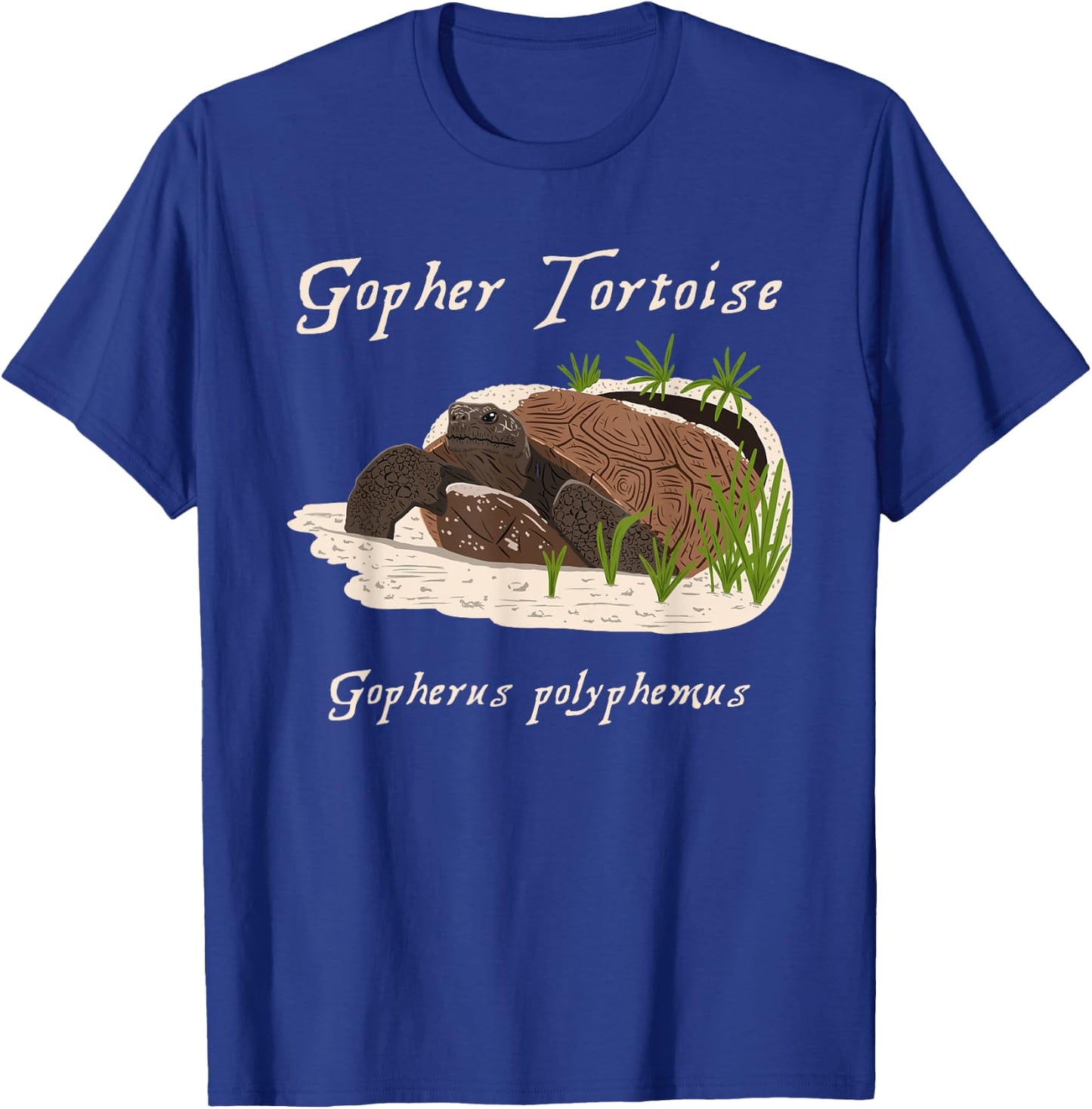 Gopher Tortoise Gopherus polyphemus Wildlife T-Shirt - T-Shirt | Royal