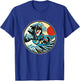 Great Wave Kanagawa Black and tan Shiba Inu Surfing T-Shirt - T-Shirt | Royal