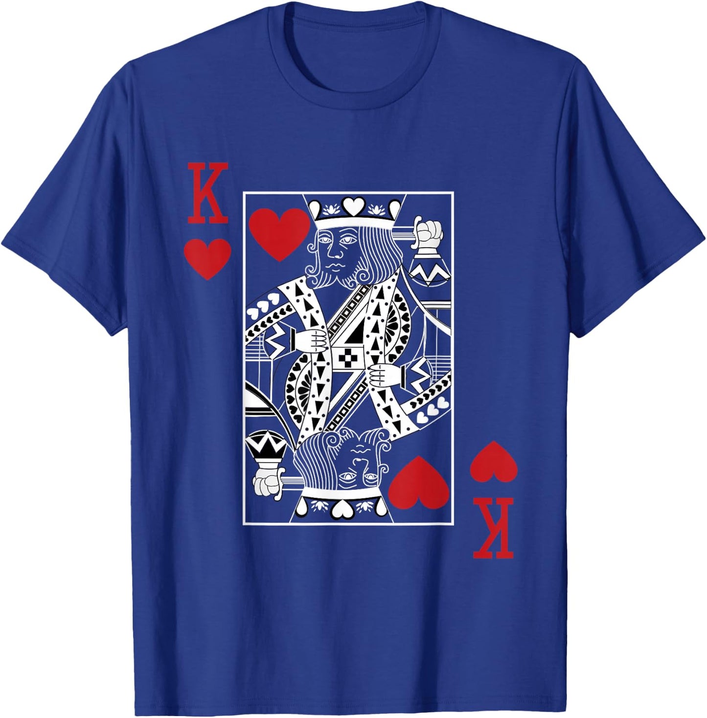 King of Hearts Playing Cards Casino Poker Magician Costume T-Shirt - T-Shirt | Royal