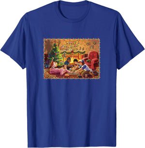 Stranger Things Merry Christmas Cozy Living Room Big Poster T-Shirt - T-Shirt | Royal
