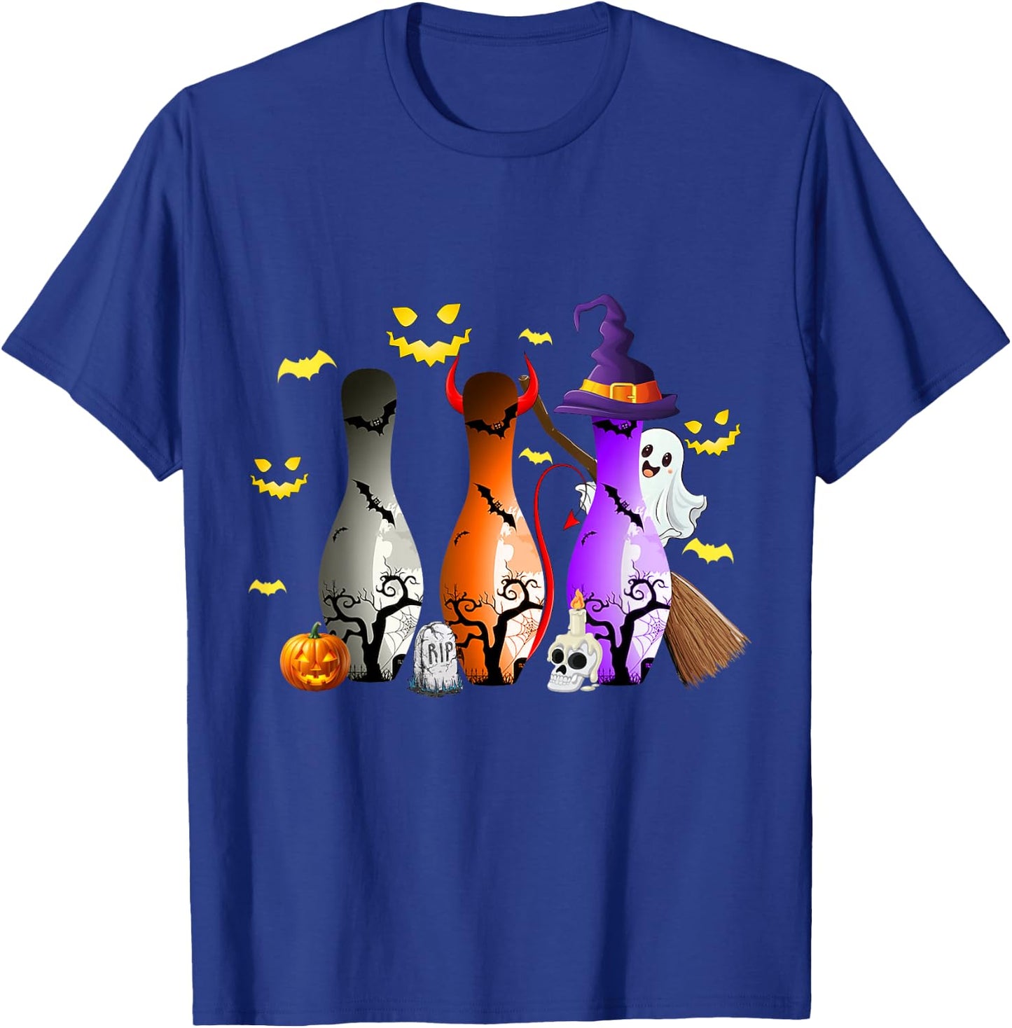 Cute Shirt Bowling Halloween Spooky Costume T-Shirt - T-Shirt | Royal