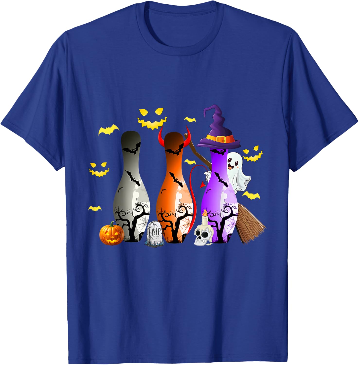 Cute Shirt Bowling Halloween Spooky Costume T-Shirt - T-Shirt | Royal