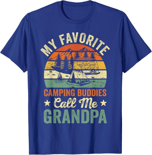 My Favorite Camping Buddies Call Me Grandpa Funny Camping T-Shirt - T-Shirt | Royal