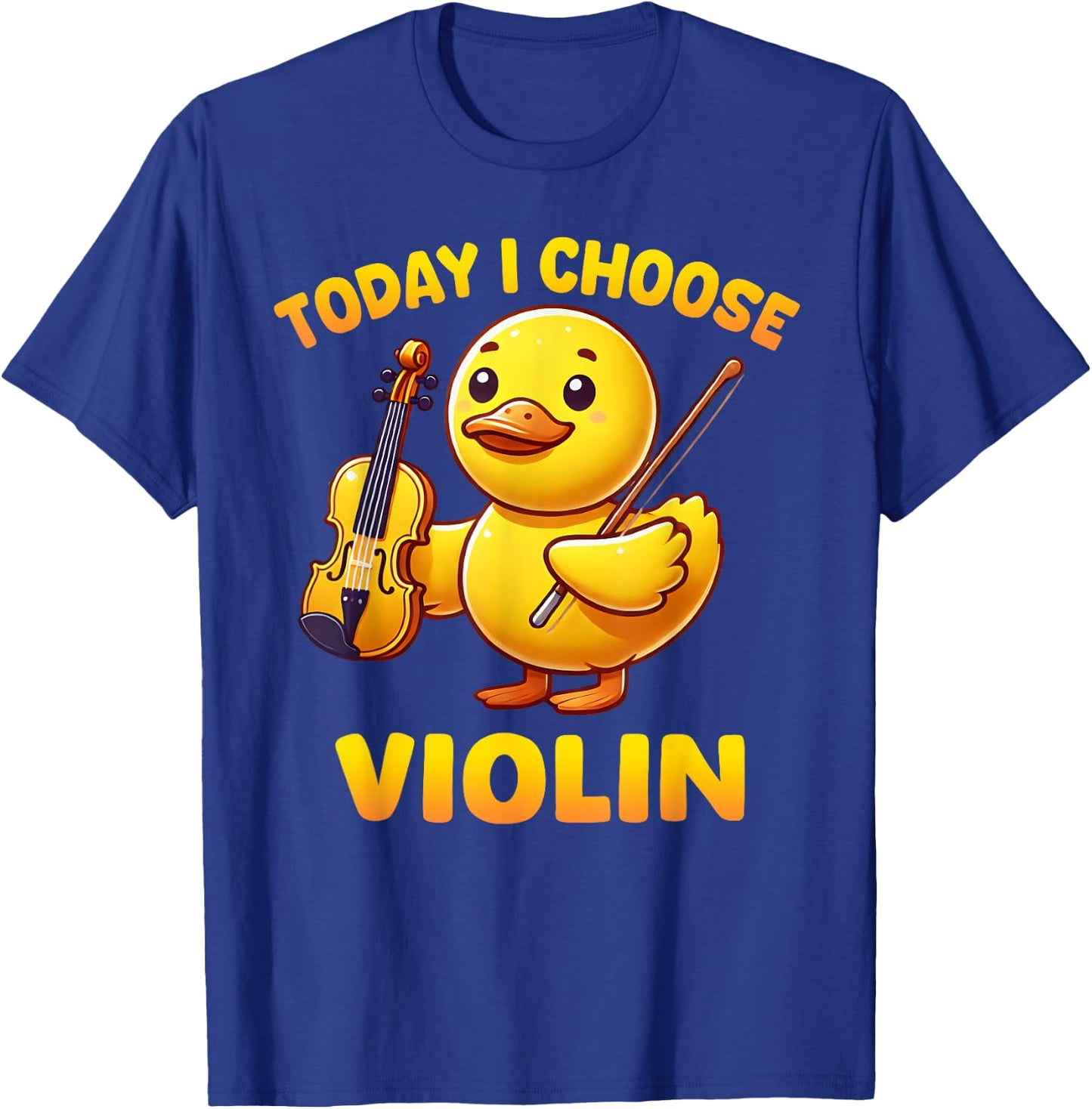 Duck I Choose Violin Funny Music Instrument Boys Girls Kids T-Shirt - T-Shirt | Royal