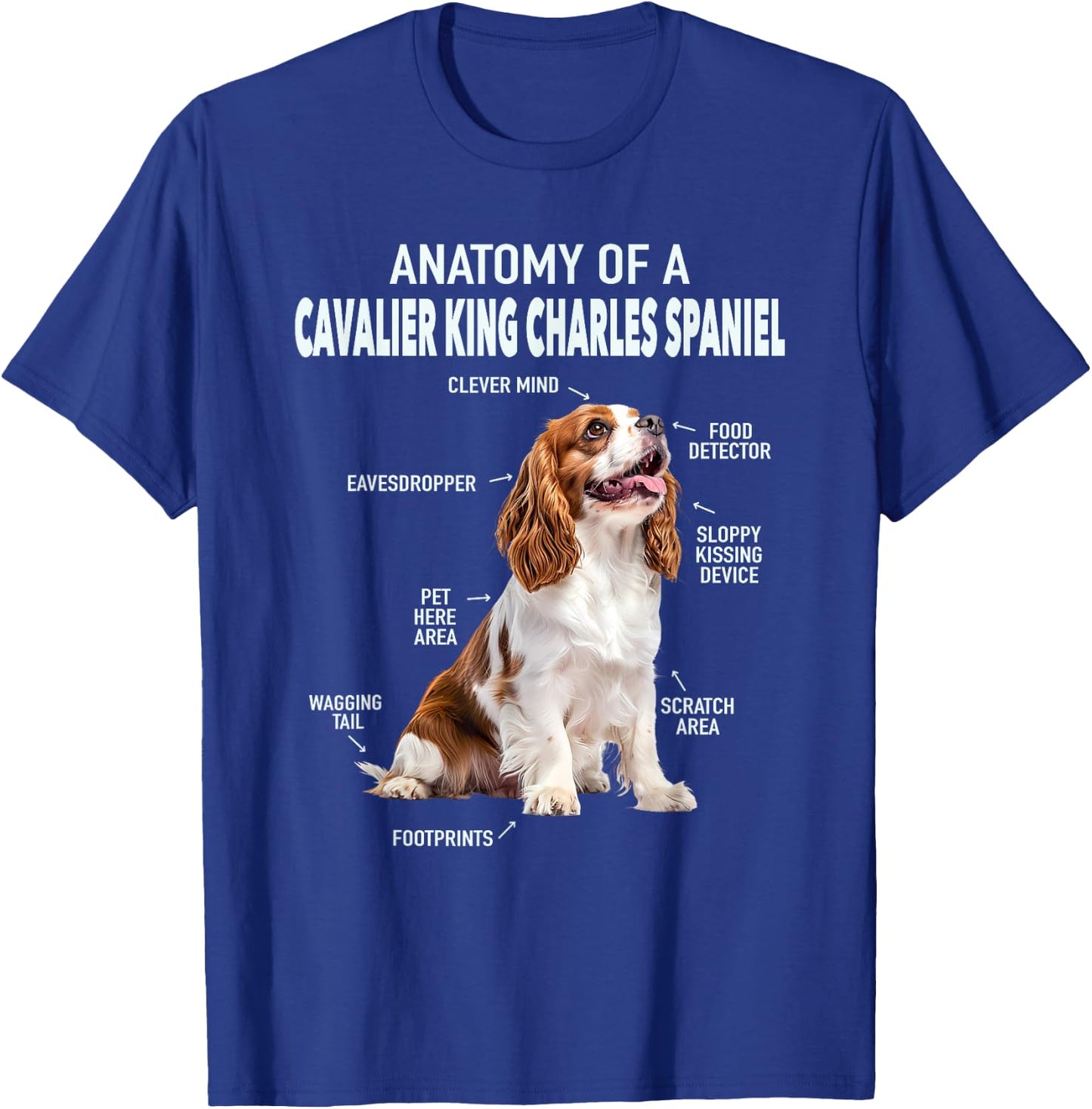 Anatomy Of A Cavalier King Charles Spaniel T-Shirt - T-Shirt | Royal
