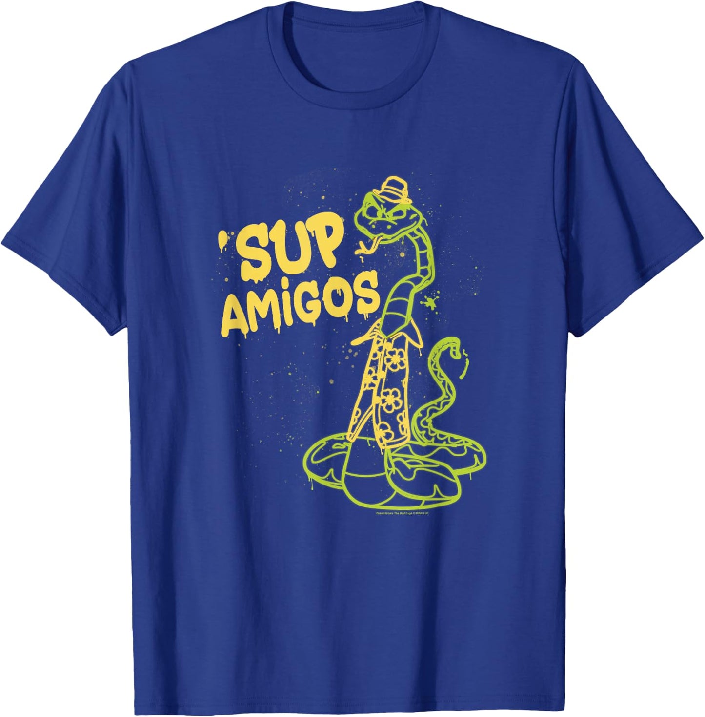 The Bad Guys Mr. Snake 'Sup Amigos Paint Drip T-Shirt - T-Shirt | Royal