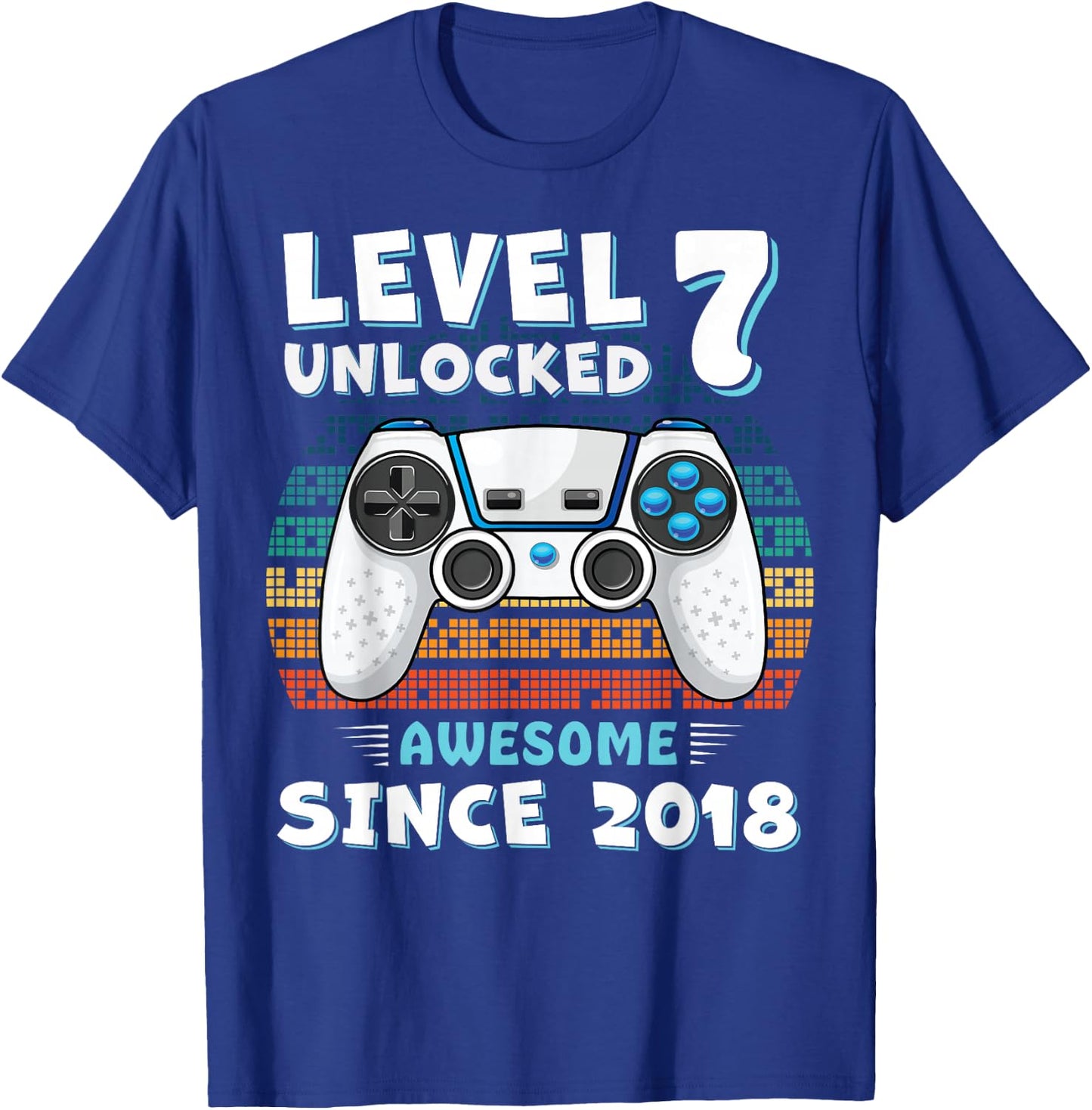 7 Year Old Bday Decorations Son Boy 7yr 2018 7th Birthday T-Shirt - T-Shirt | Royal