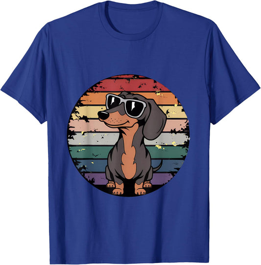Retro Dachshund Sunset T-Shirt - T-Shirt | Royal