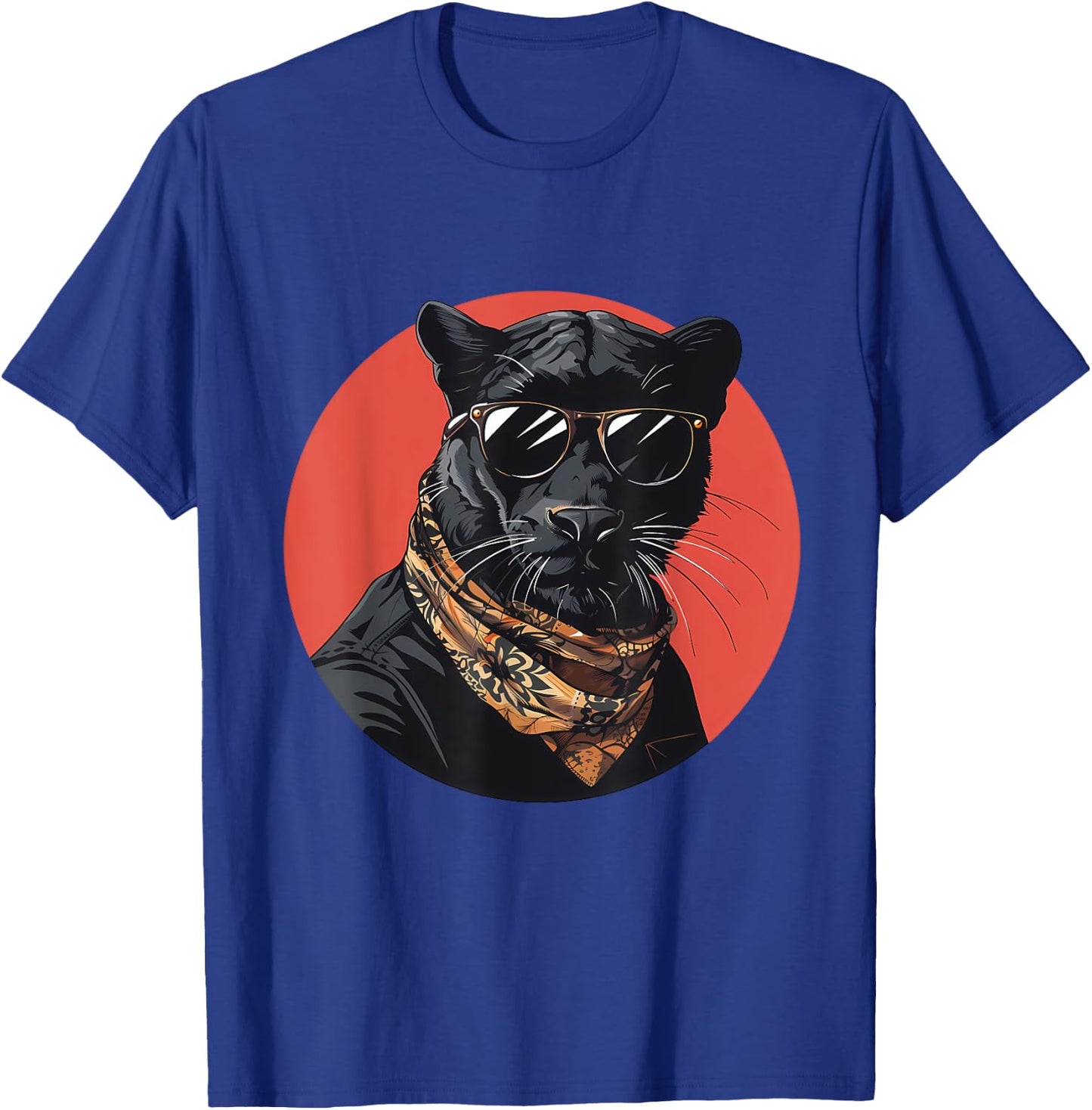 Panther Animal Lovers Artwork Portrait Nature Sunglasses T-Shirt - T-Shirt | Royal