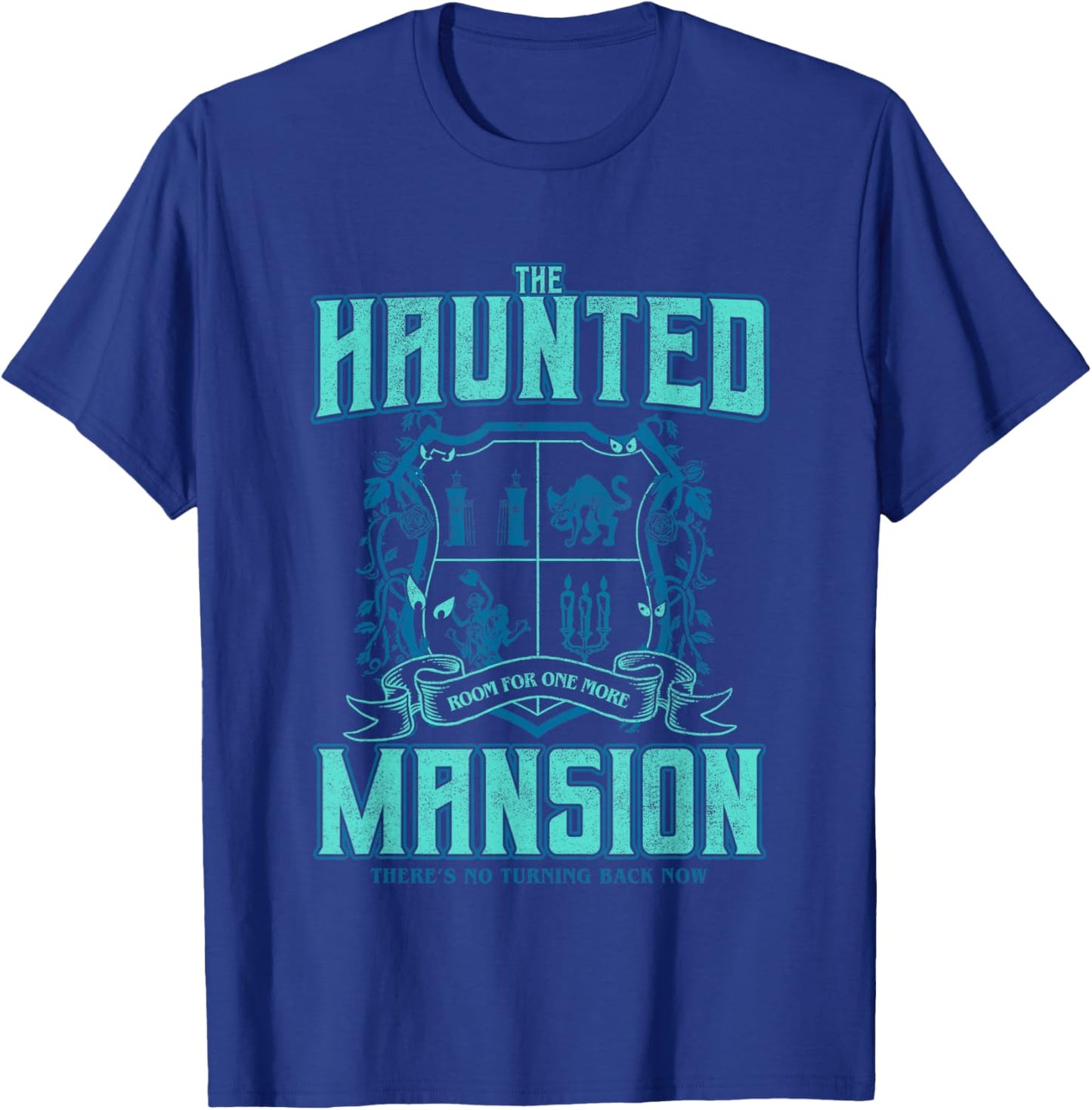 The Haunted Mansion Room For One More Collegiate Retro Logo T-Shirt - T-Shirt | Royal
