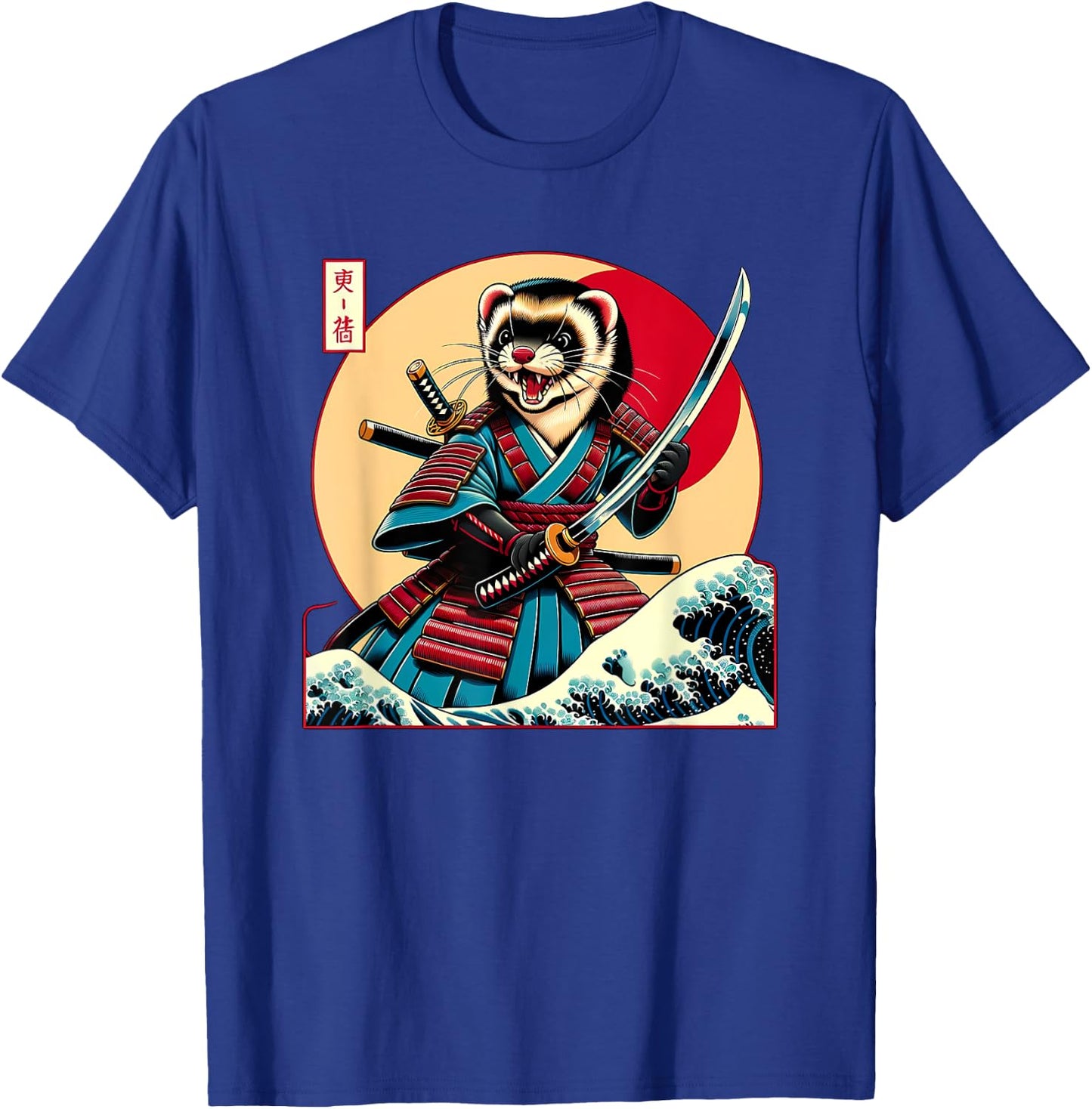 Otaku Ferret Samurai T-Shirt - T-Shirt | Royal