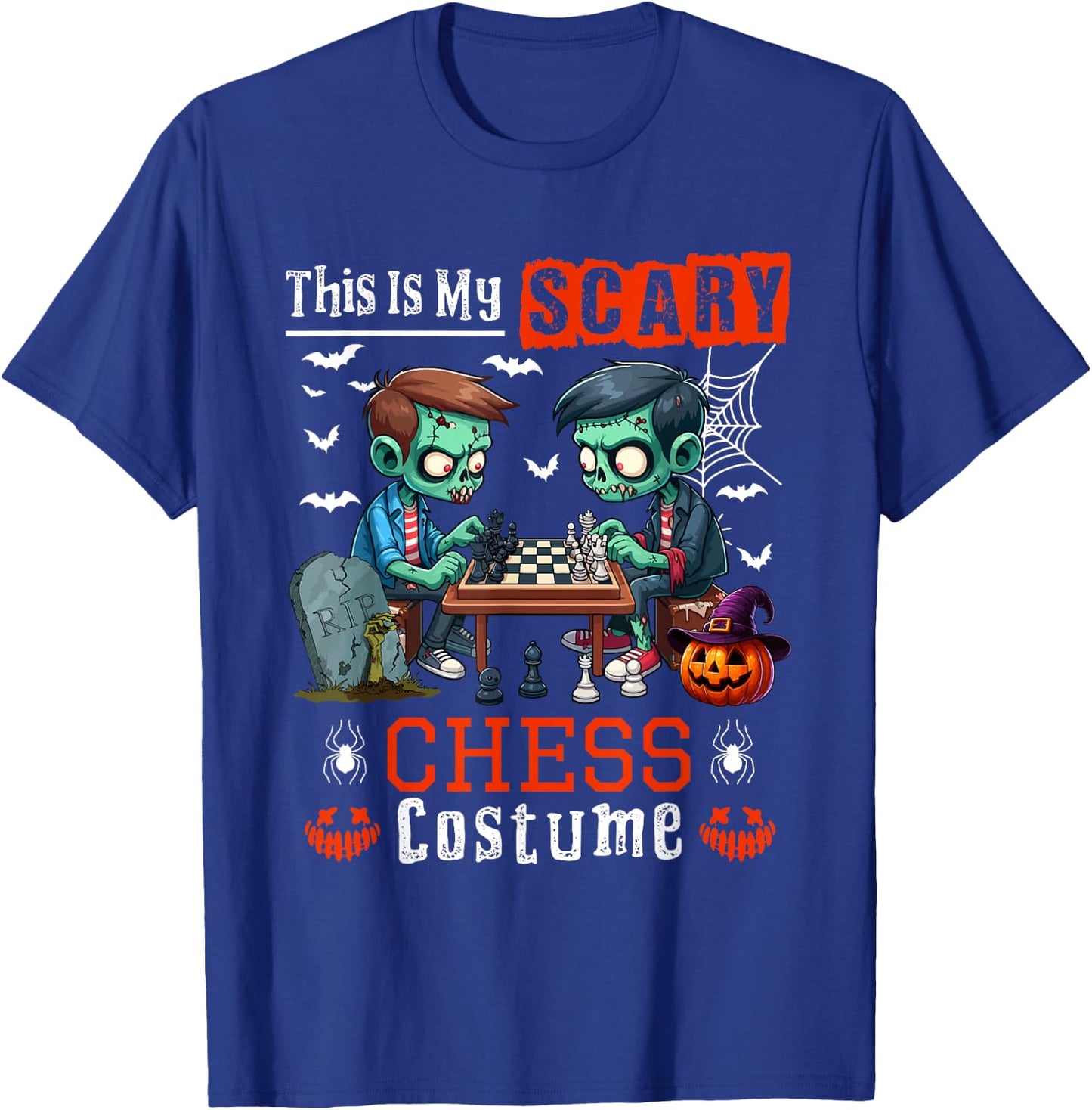 My Scary Chess Costume Horror Halloween Player Kids T-Shirt - T-Shirt | Royal