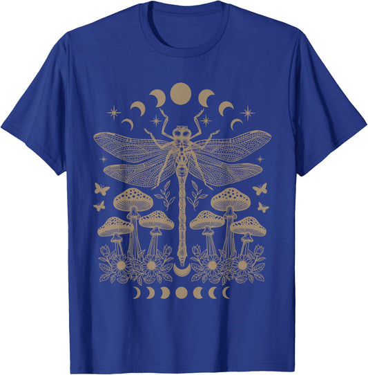 Therian Grunge Fairycore Aesthetic Cottagecore Dragonfly T-Shirt - T-Shirt | Royal