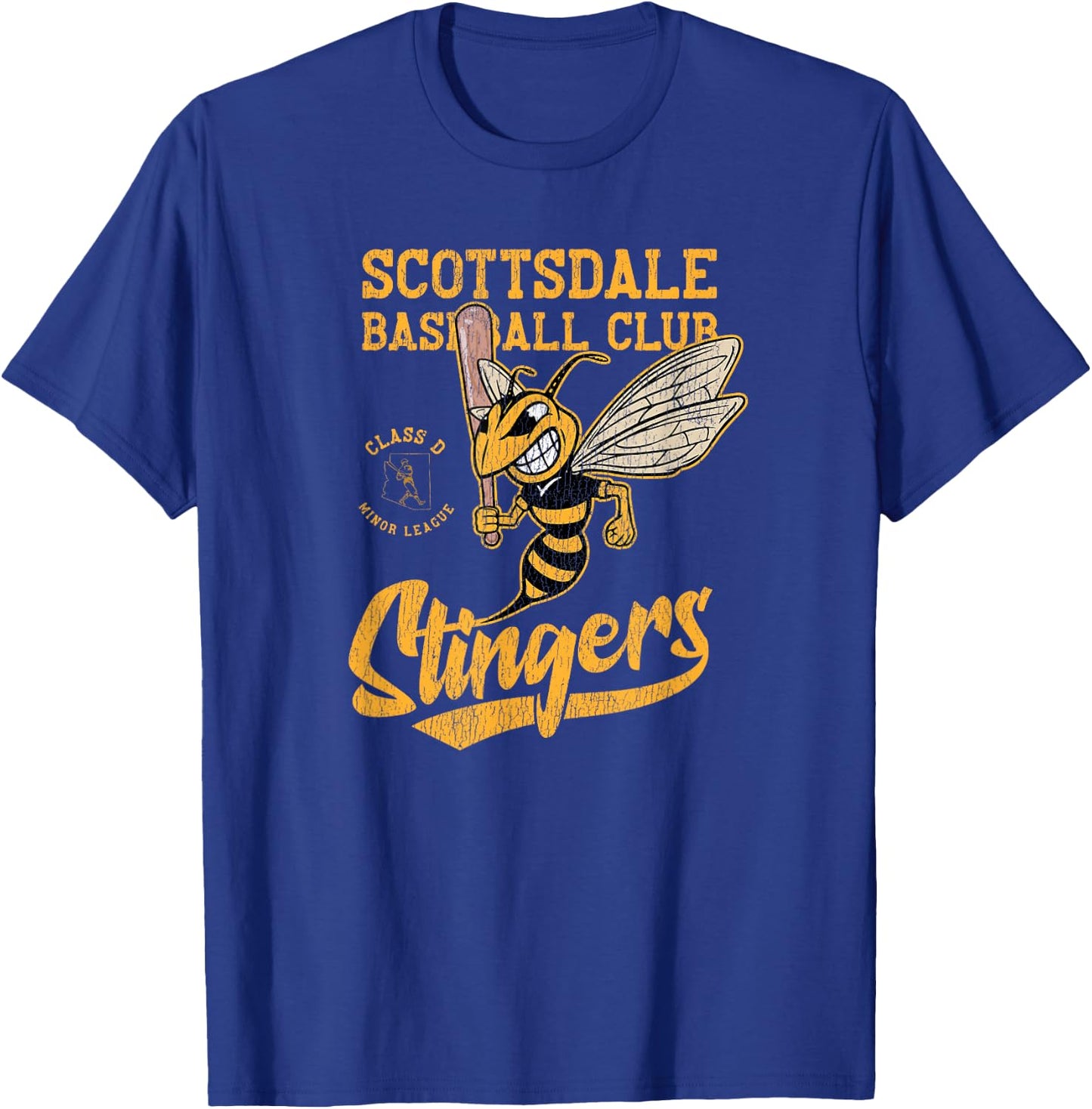 Scottsdale Stingers Retro Minor League Baseball Team T-Shirt - T-Shirt | Royal