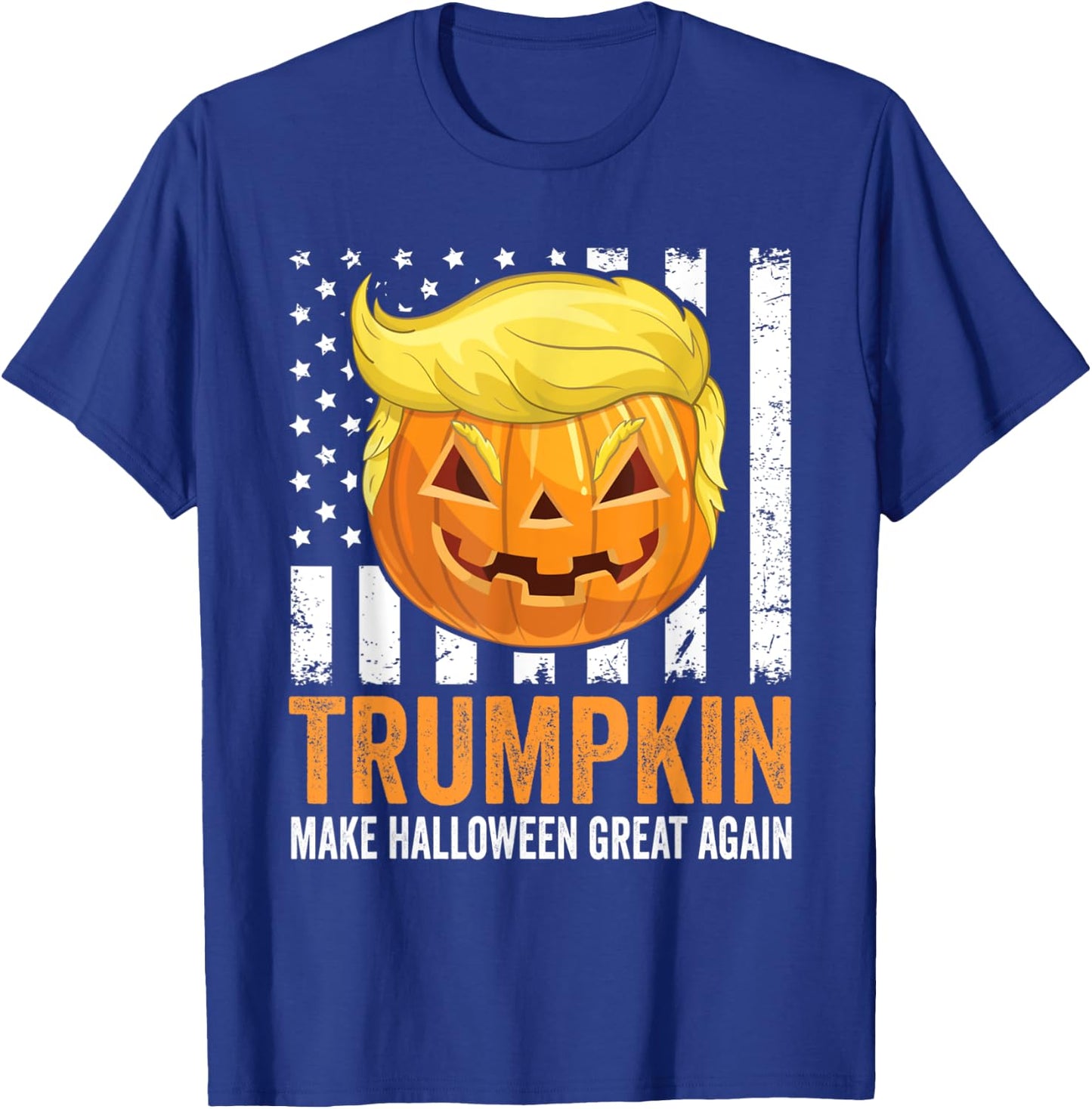 Make Halloween Great Again Trumpkin Funny Trump Hair Pumpkin T-Shirt - T-Shirt | Royal