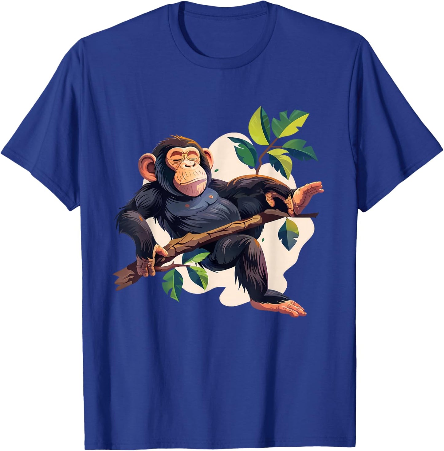 Sleeping Monkey Nature Sleepy Monkey Napping Sleepy Animal T-Shirt - T-Shirt | Royal