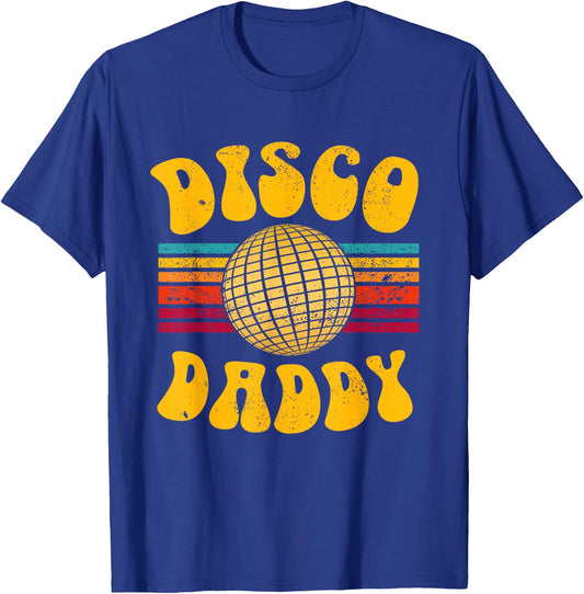 Disco Daddy Retro Matching 60's 70s Party Costume Dad T-Shirt - T-Shirt | Royal