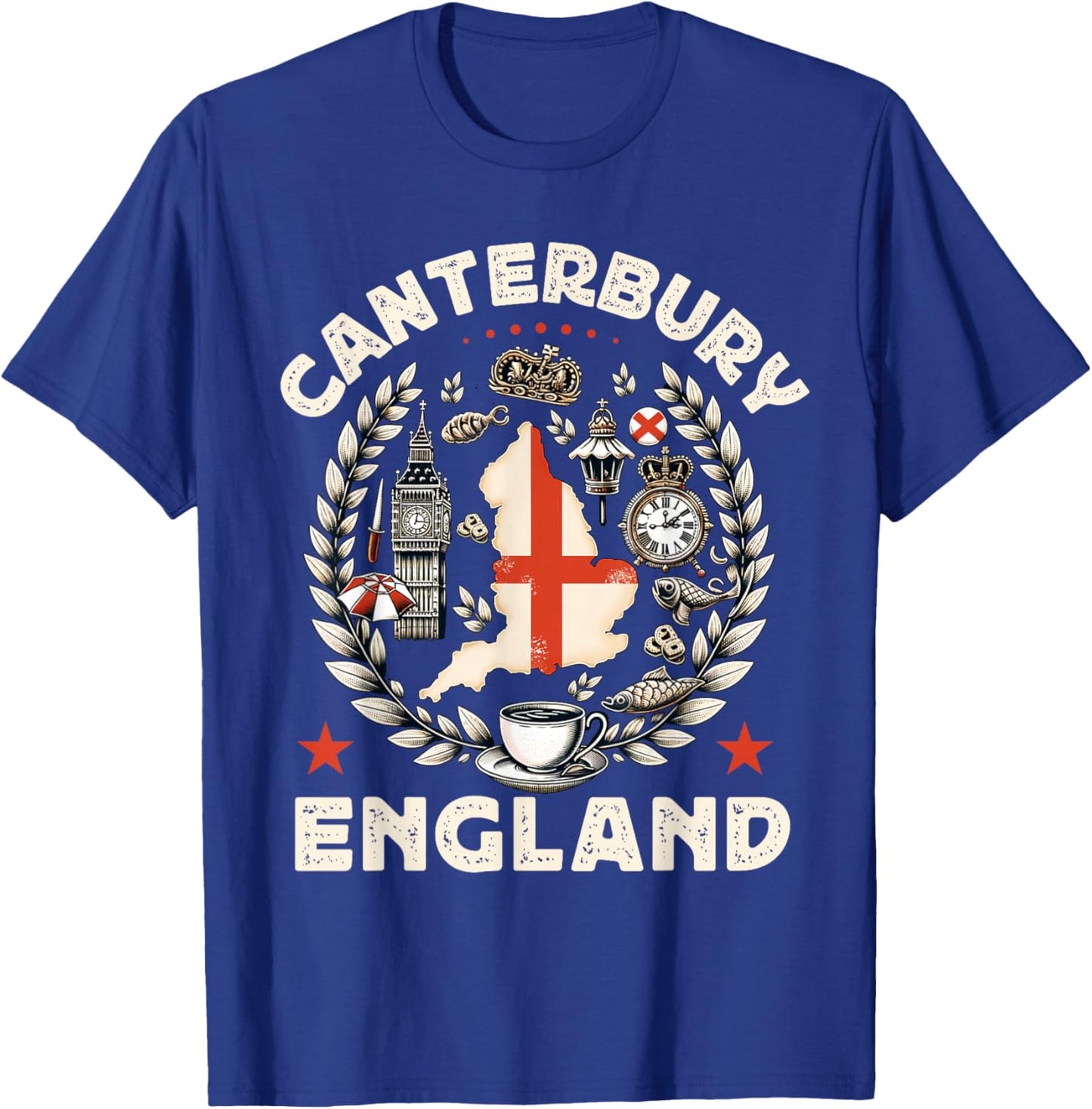 Canterbury Souvenir England United Kingdom Travel T-Shirt - T-Shirt | Royal