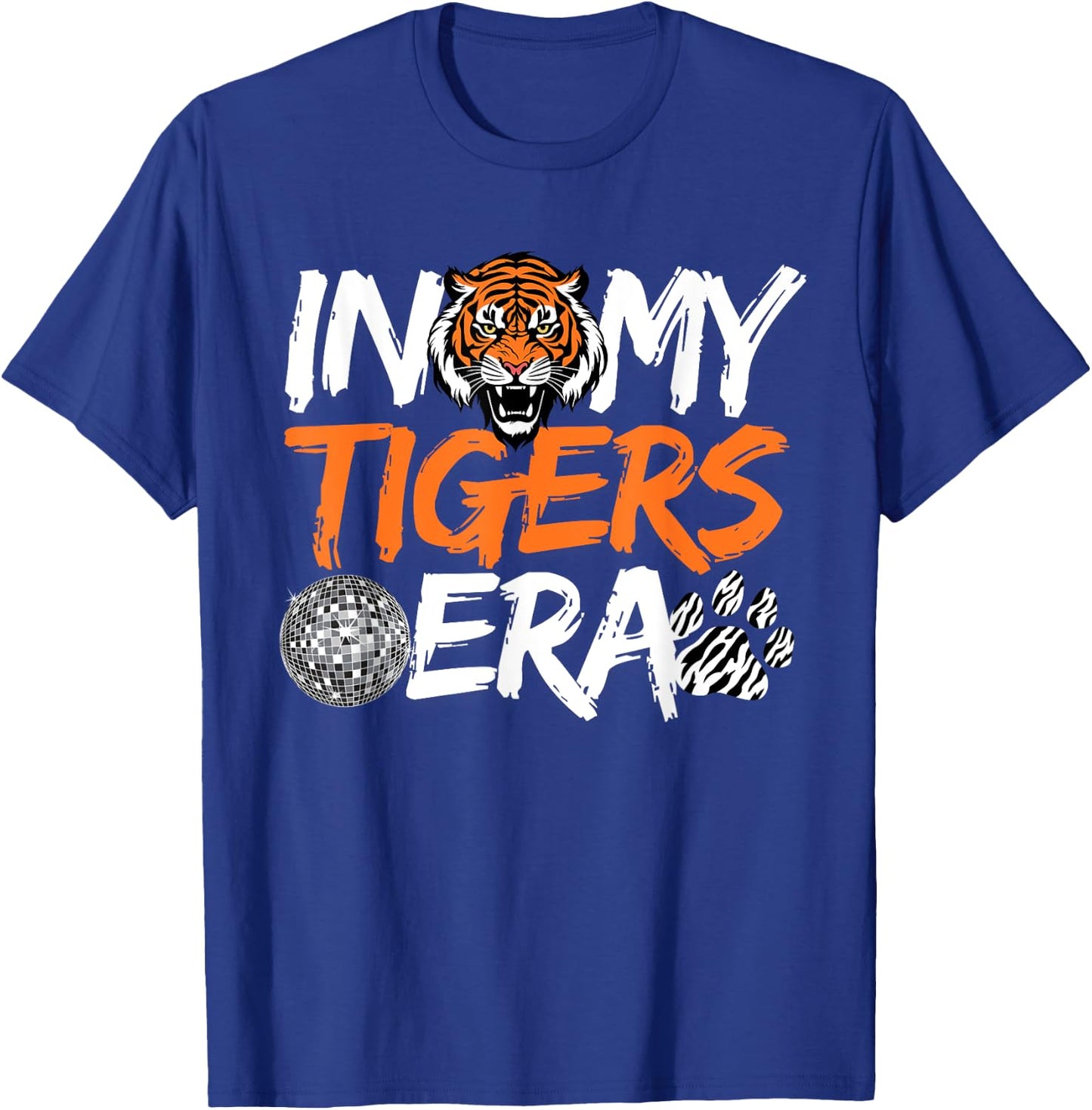 In My Tigers Era Back to School Mascot Spirit Game Vintage T-Shirt - T-Shirt | Royal