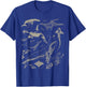 Retro Ocean Wildlife Shark Turtle Octopus Fish Animal Lover T-Shirt - T-Shirt | Royal