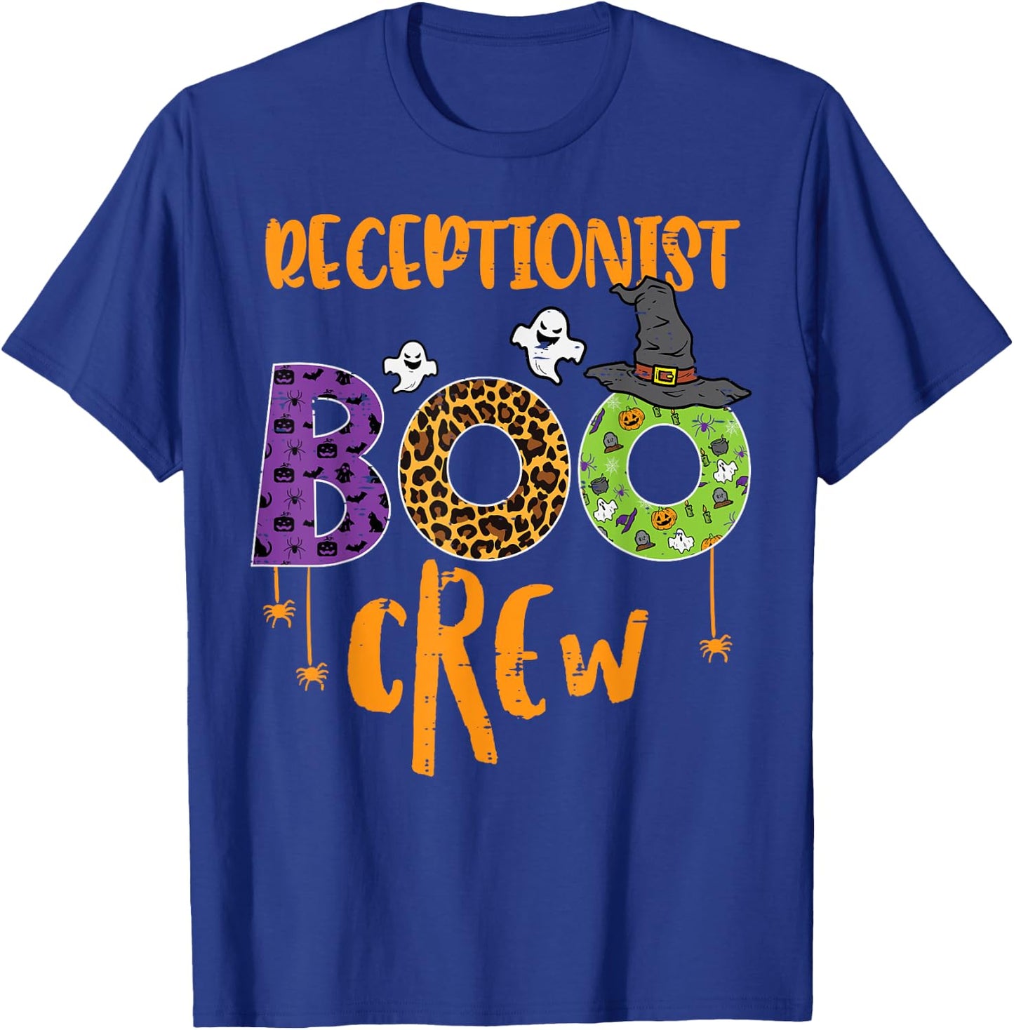 Halloween Receptionist Boo Crew Front Desk Costume Women Men T-Shirt - T-Shirt | Royal