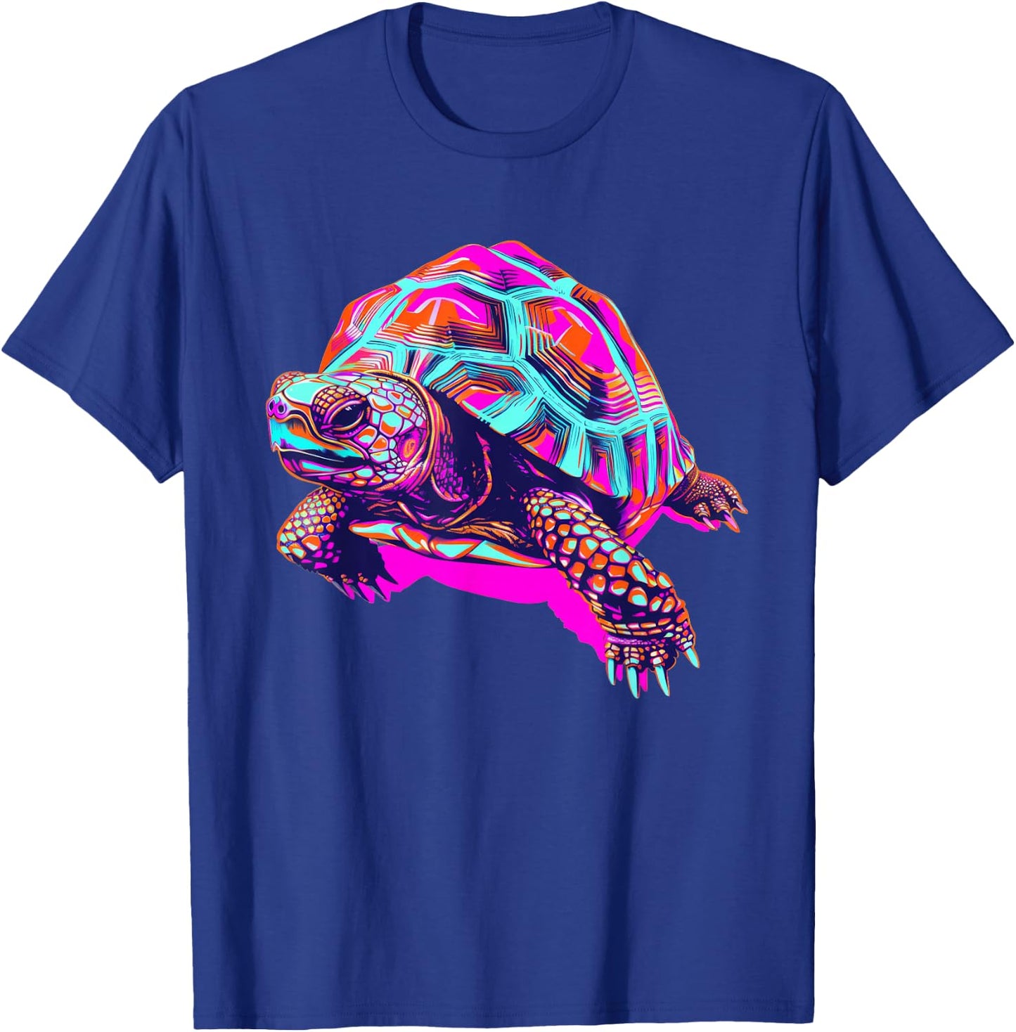 Eastern Box Turtle Synthwave T-Shirt - T-Shirt | Royal
