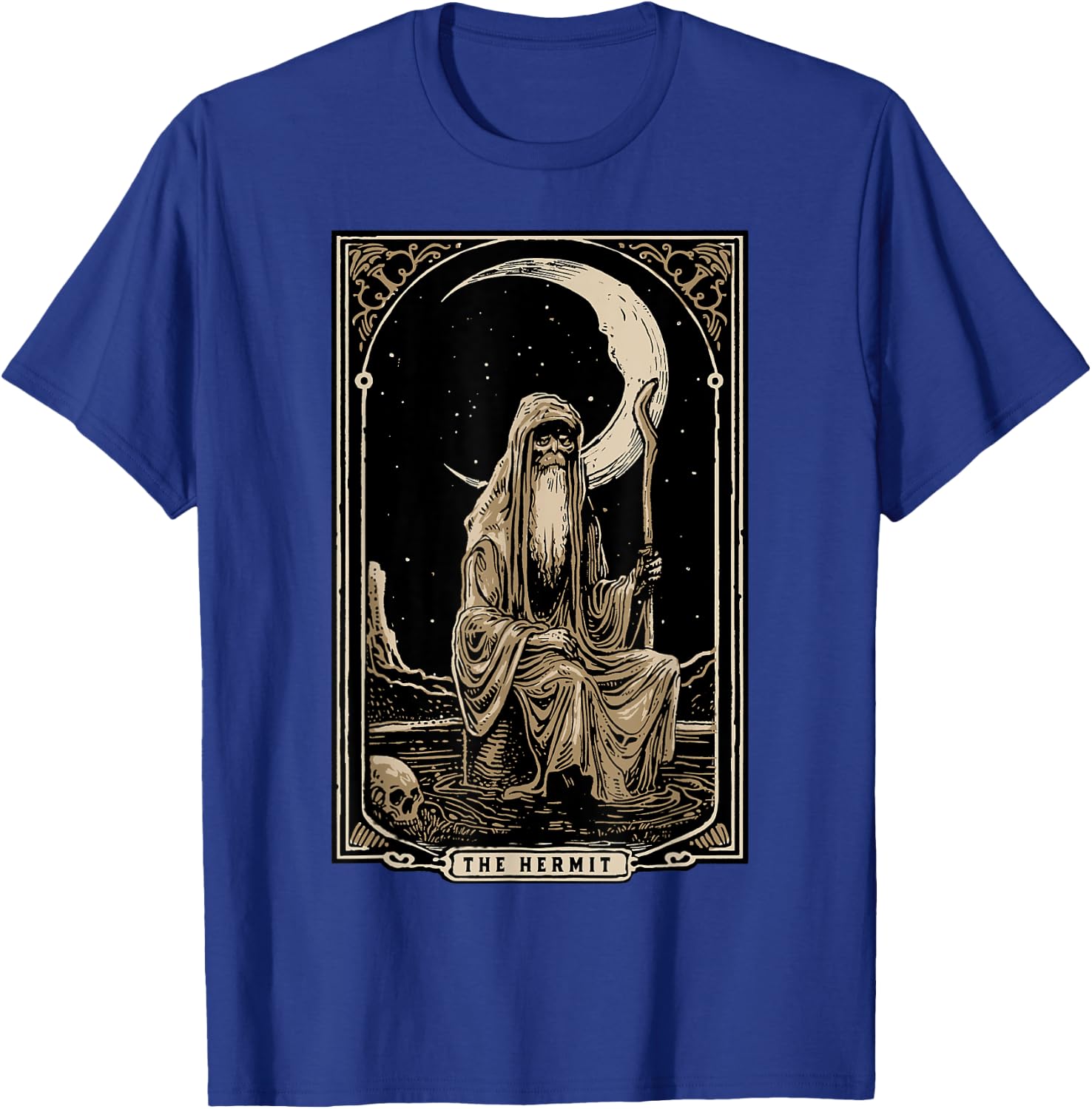 Hermit Tarot Card Shirt Gothic Tarot Fortune Teller Occult T-Shirt - T-Shirt | Royal