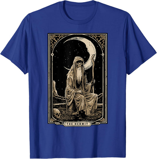 Hermit Tarot Card Shirt Gothic Tarot Fortune Teller Occult T-Shirt - T-Shirt | Royal
