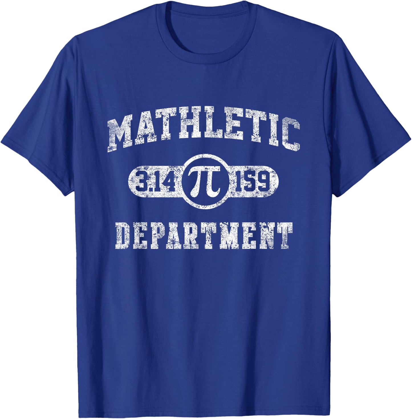 Mathletic Department 3.14159 Pi Day Math Teacher Vintage Small T-Shirt - T-Shirt | Royal