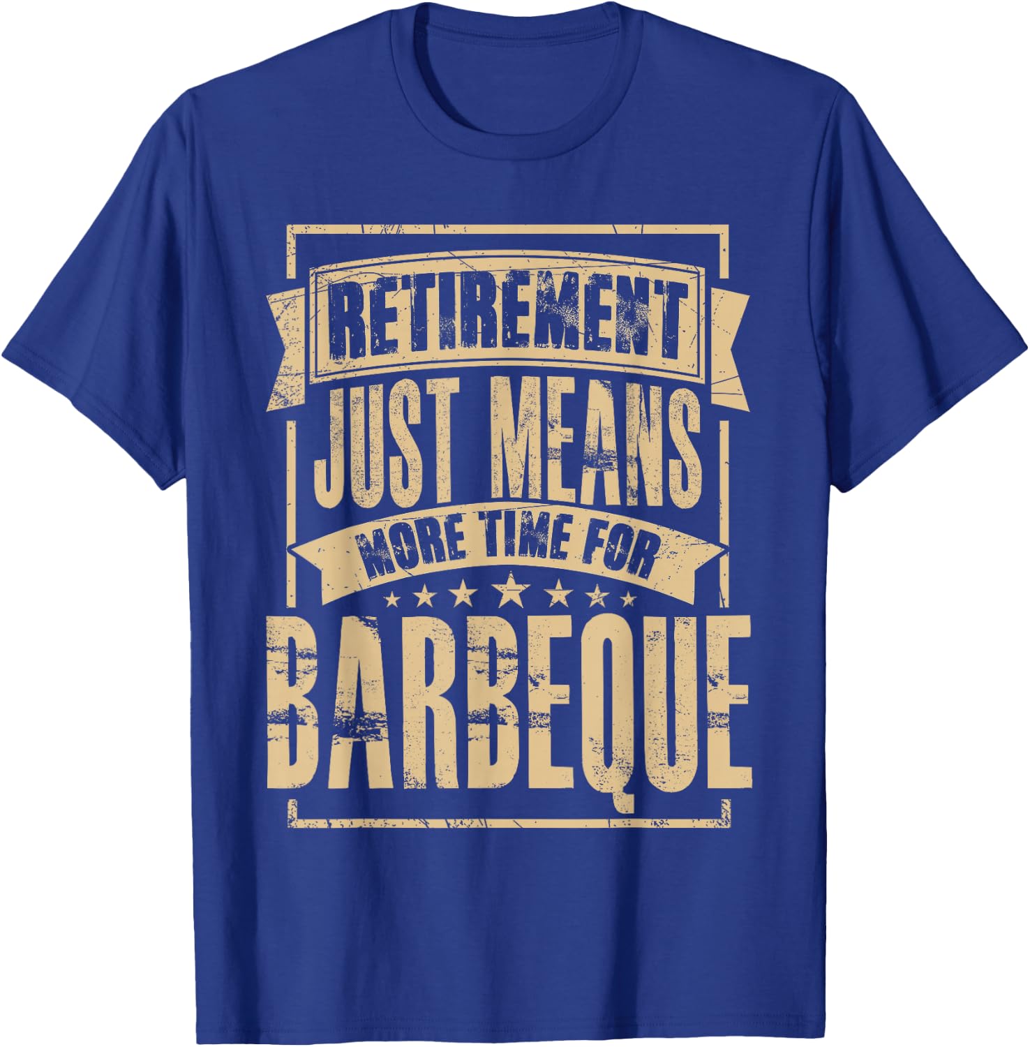Grill Master Meat Smoker BBQ Barbecue Retired Retirement T-Shirt - T-Shirt | Royal