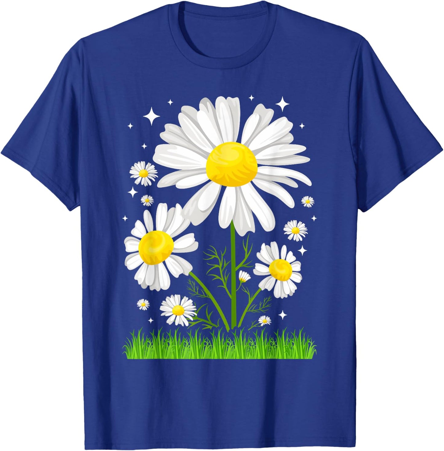Sunshine Daisy Daisies Vacation Casual Graphic T-Shirt - T-Shirt | Royal