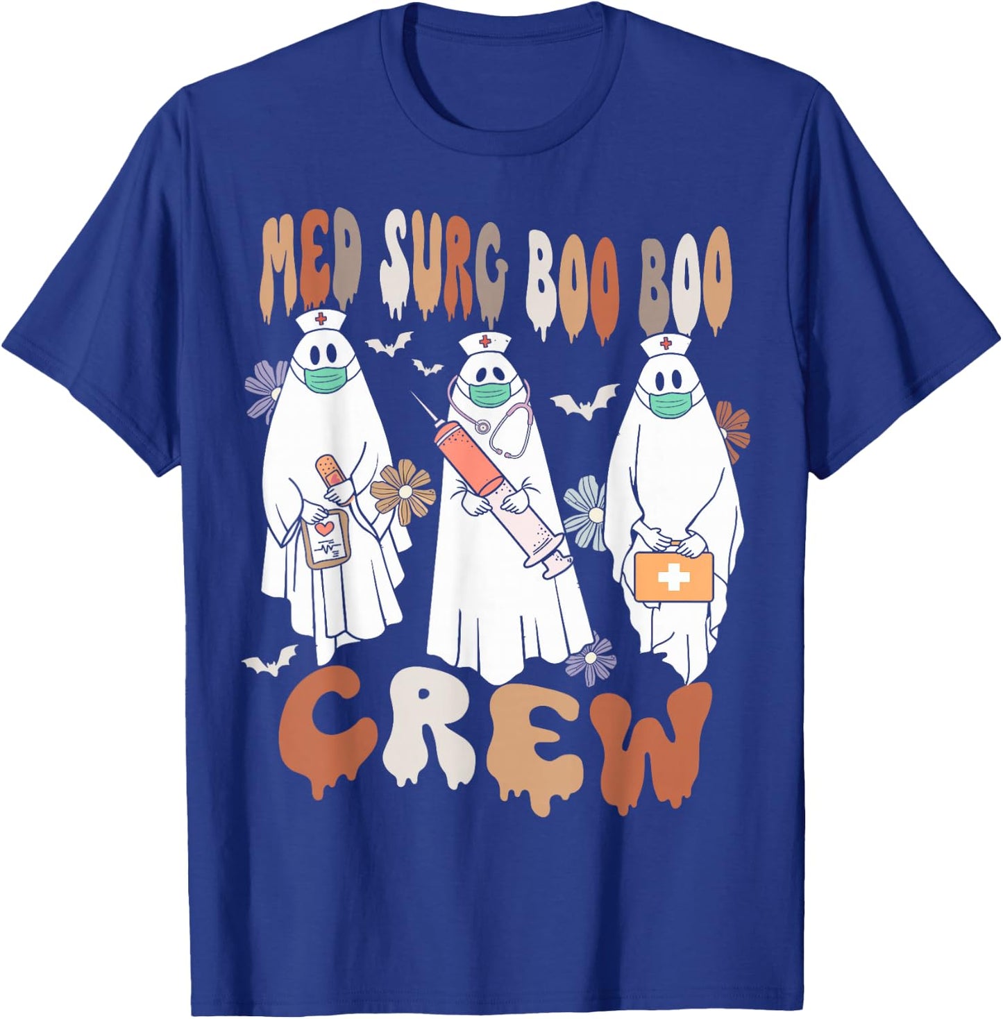 Med Surg Boo Crew Ghost Nurse Halloween Women T-Shirt - T-Shirt | Royal