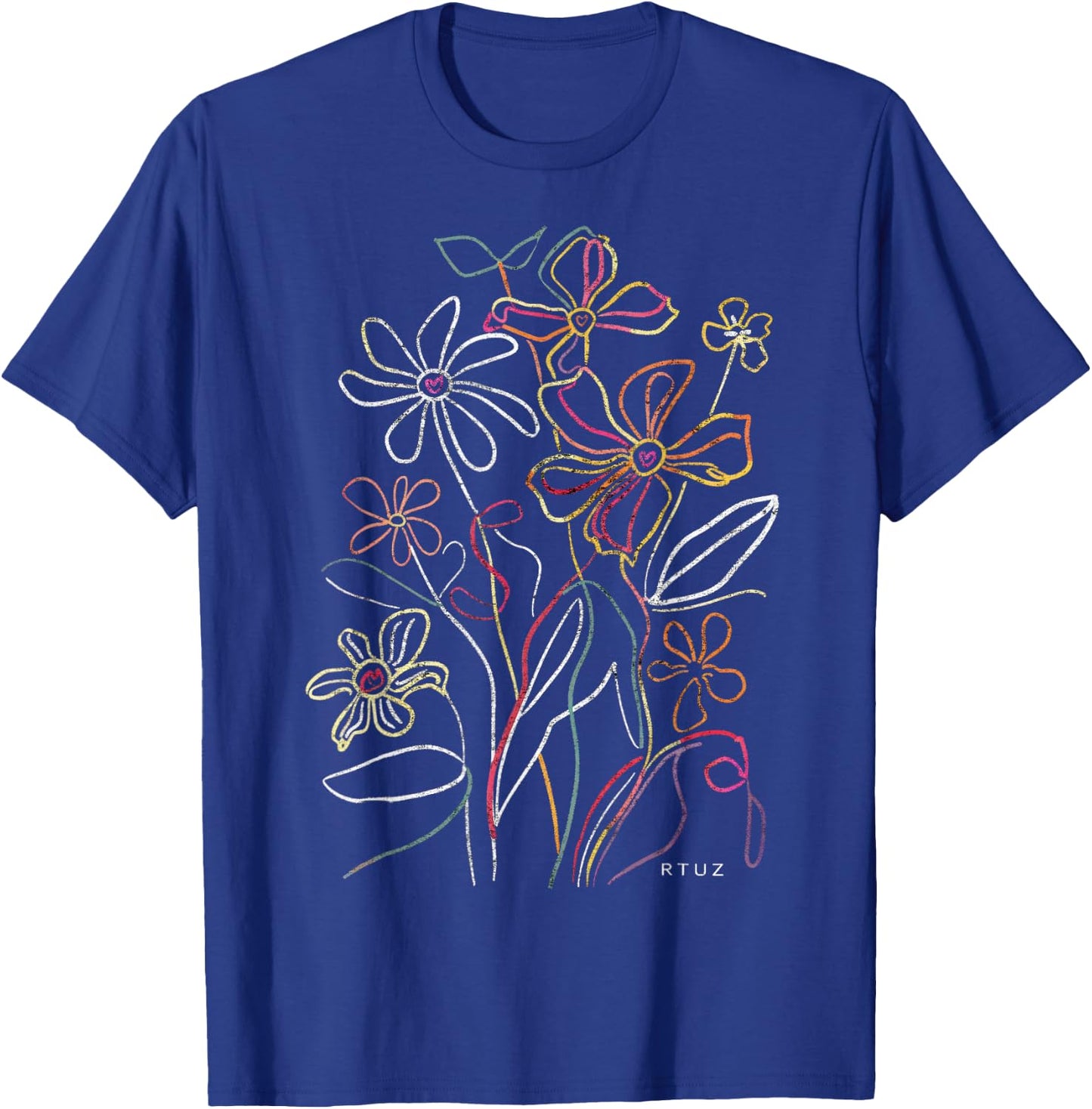 Boho Style Floral Pastel Design Flowers Hipster Streetwear T-Shirt - T-Shirt | Royal