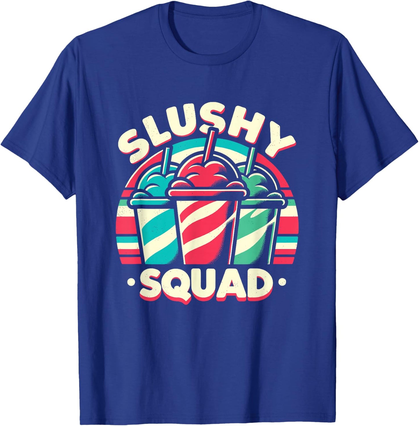 Slushy Squad Retro Vintage T-Shirt - T-Shirt | Royal