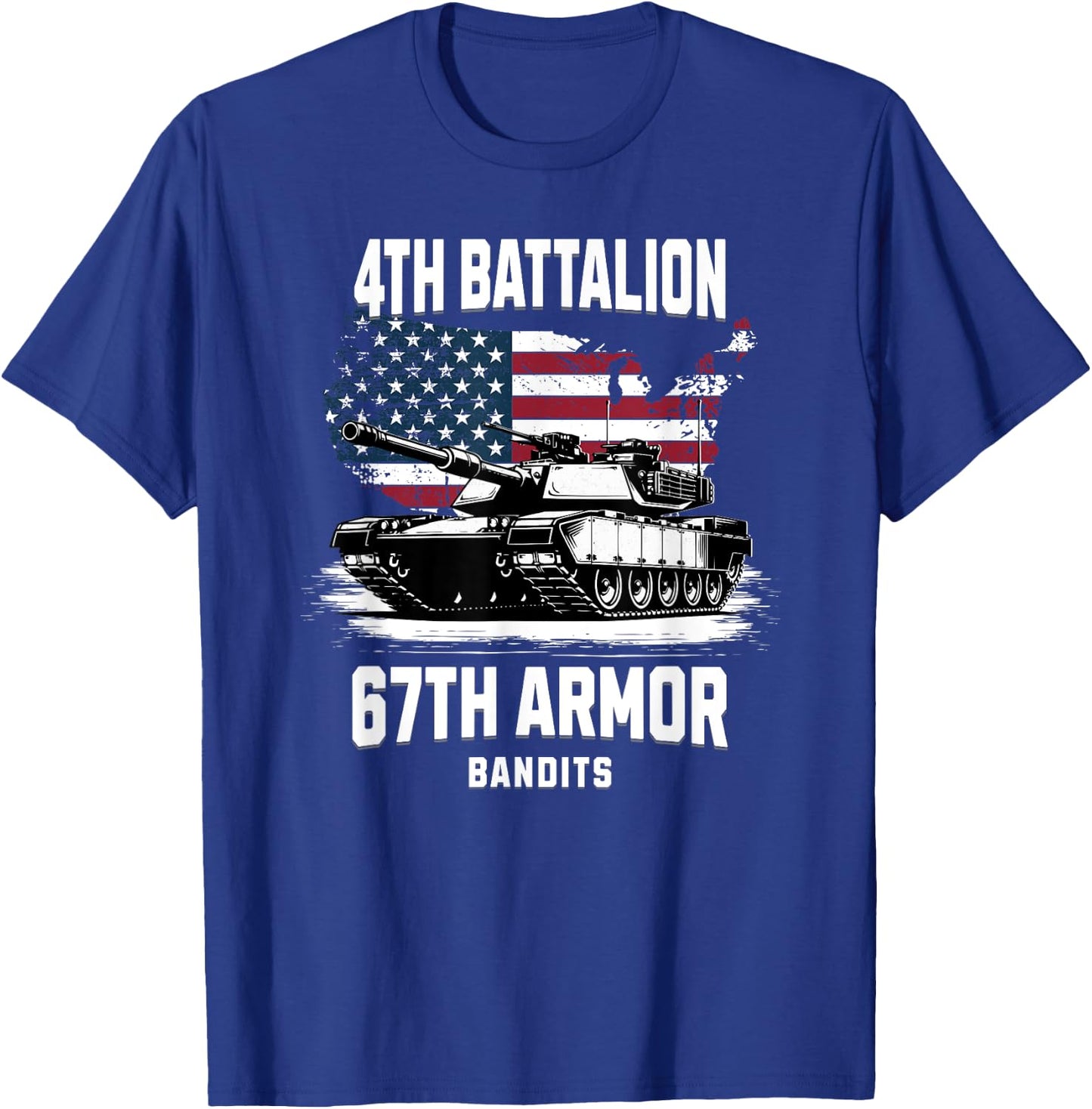 4th Battalion 67th Armor M1 Abrams Tank Military Veteran T-Shirt - T-Shirt | Royal