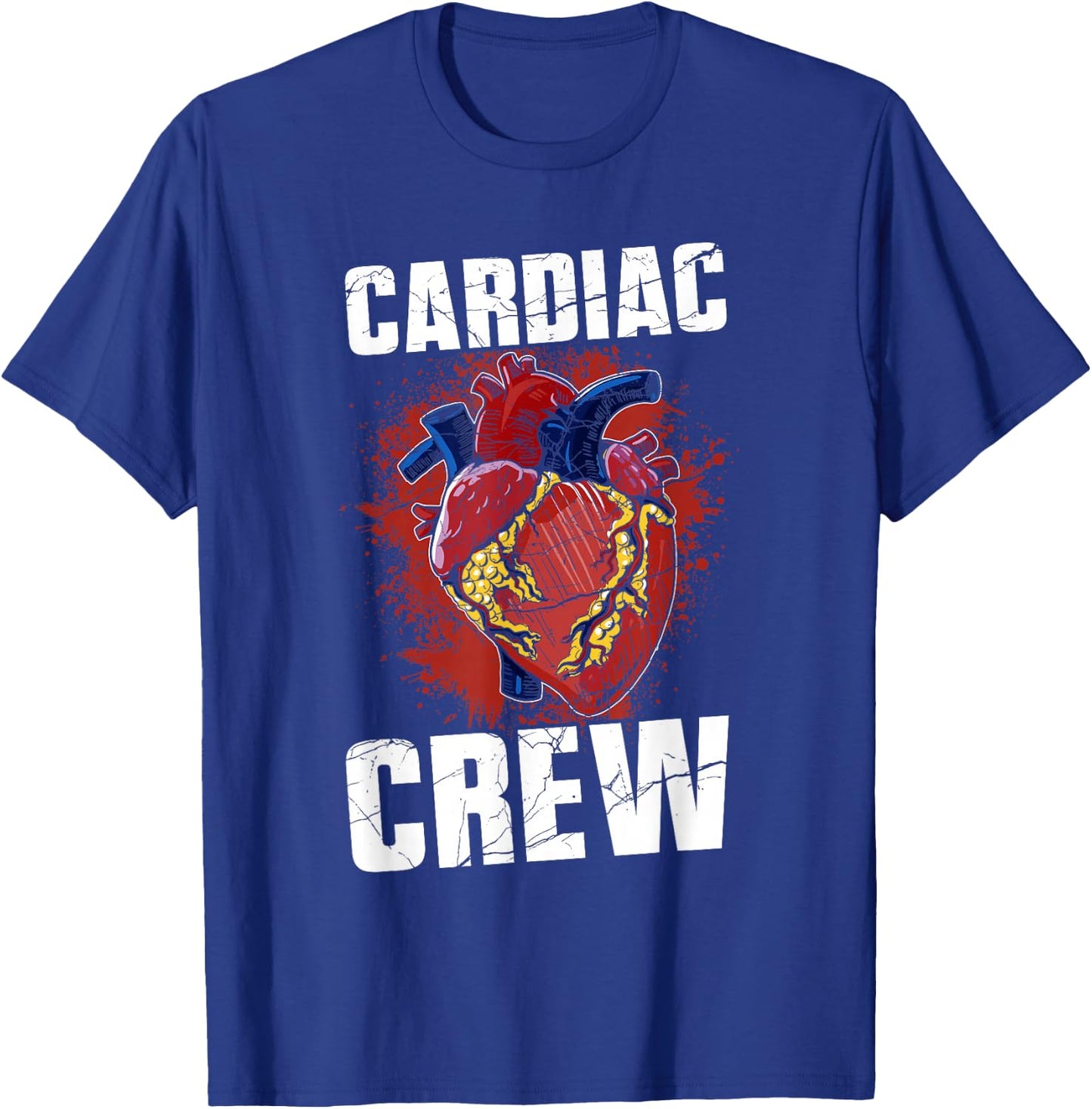 Cardiac Crew Heart Nursing Cardiology Nurses Cardiac Nurse T-Shirt - T-Shirt | Royal