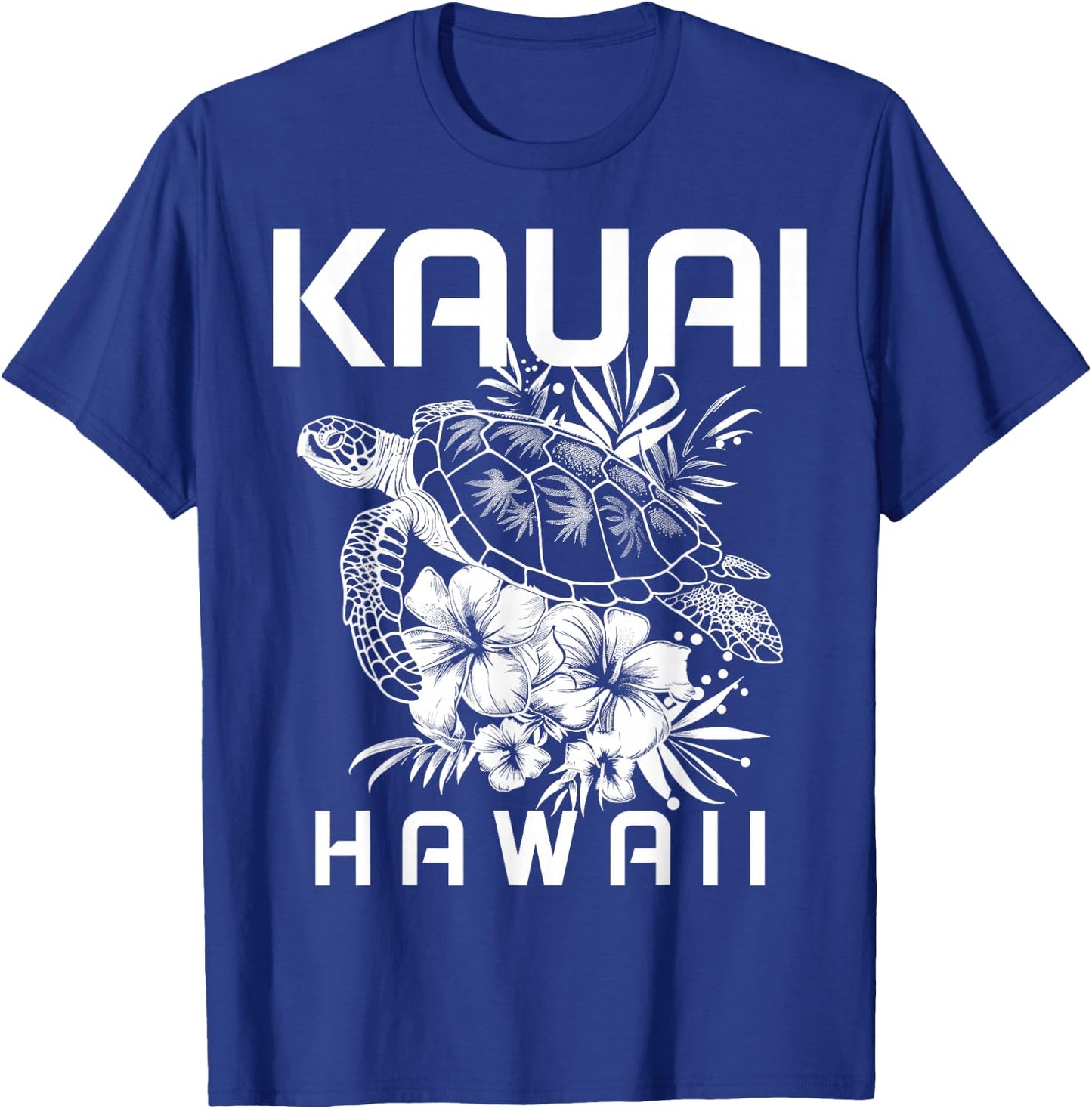 Kauai Hawaii Sea Turtle Hawaiian Surfer Souvenir T-Shirt - T-Shirt | Royal