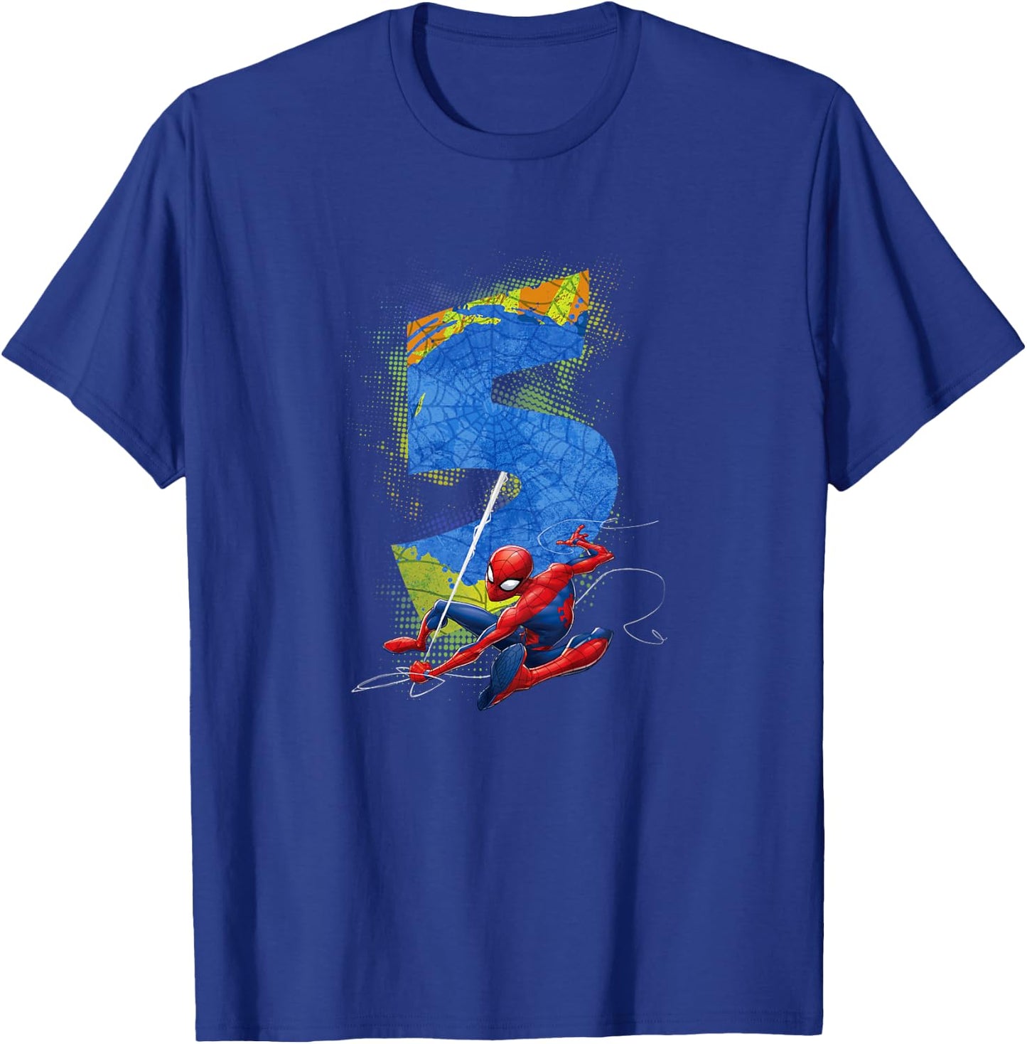 Kids Marvel Super Heroes Spider-Man 5 Year Old Fifth Birthday T-Shirt - T-Shirt | Royal