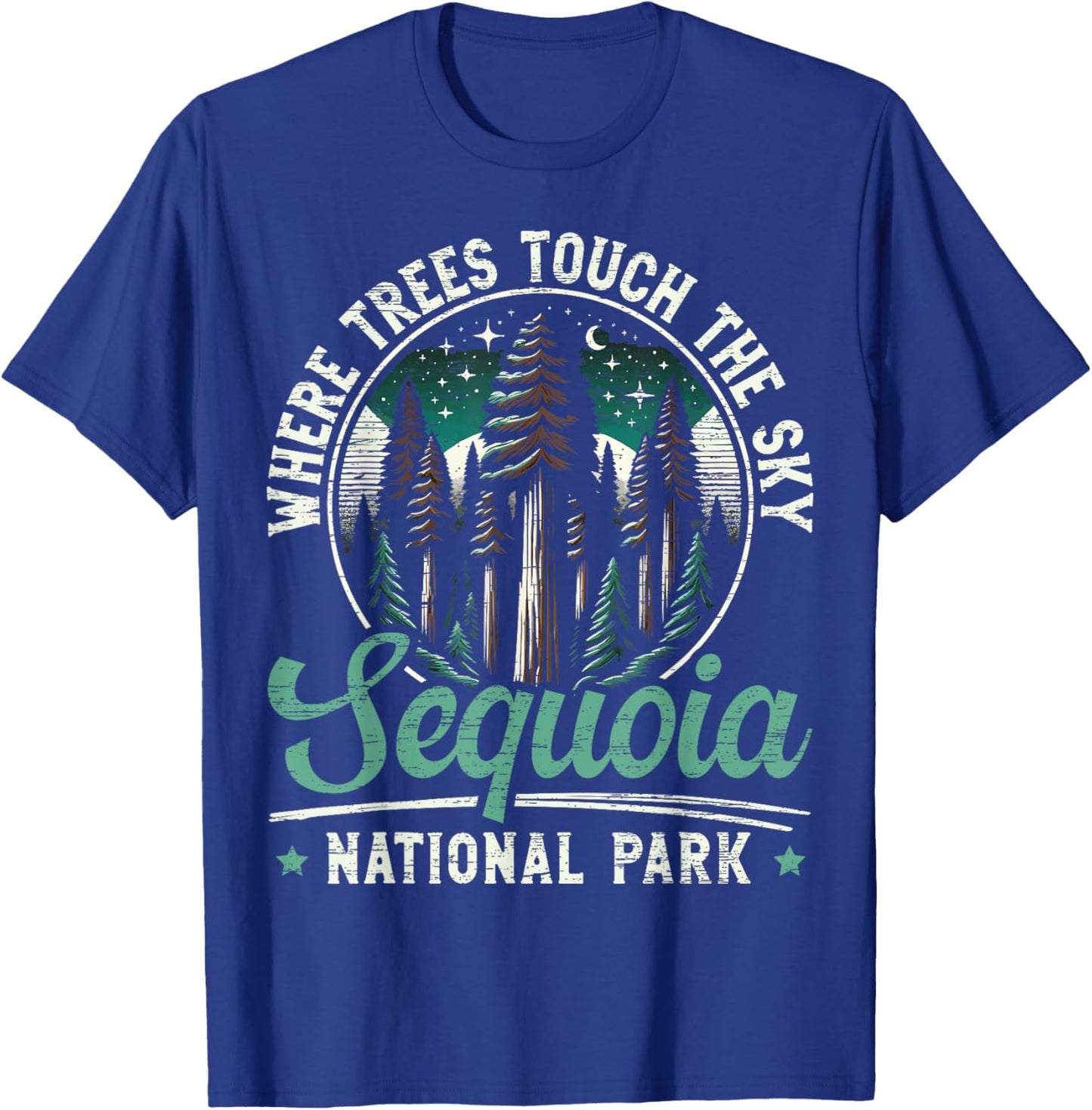 Sequoia National Park Outdoor Travel USA America T-Shirt - T-Shirt | Royal