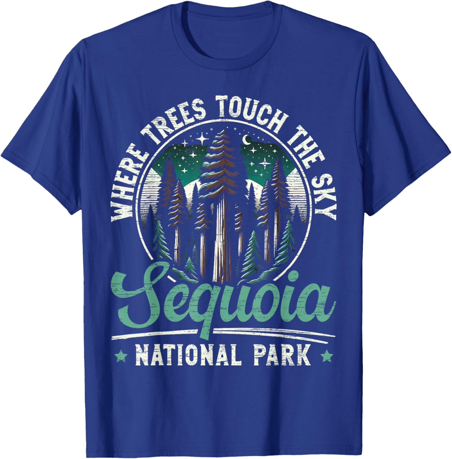 Sequoia National Park Outdoor Travel USA America T-Shirt - T-Shirt | Royal
