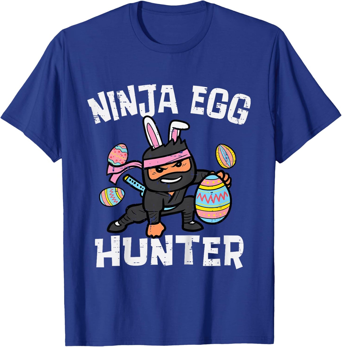 Kids Easter Ninja Bunny Egg Hunter Funny Boys Kids Toddler Youth T-Shirt - T-Shirt | Royal
