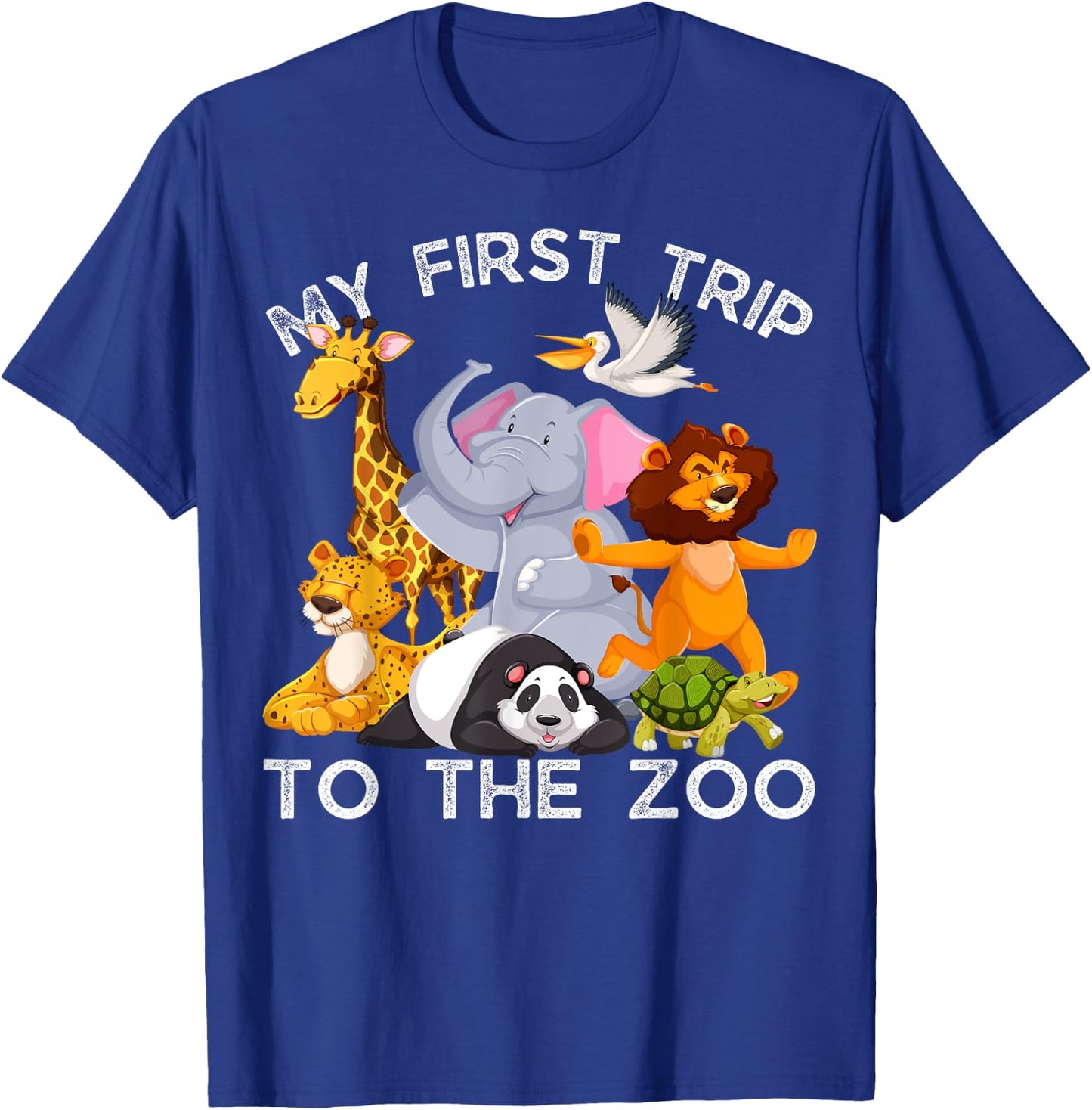 My First Trip Wild and Zoo Safari Jungle Birthday Party T-Shirt - T-Shirt | Royal