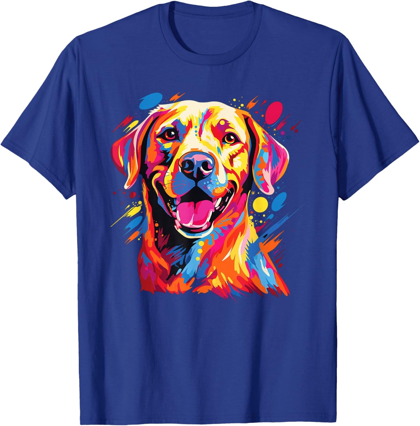 Watercolour Colourful Labrador Labbi T-Shirt - T-Shirt | Royal