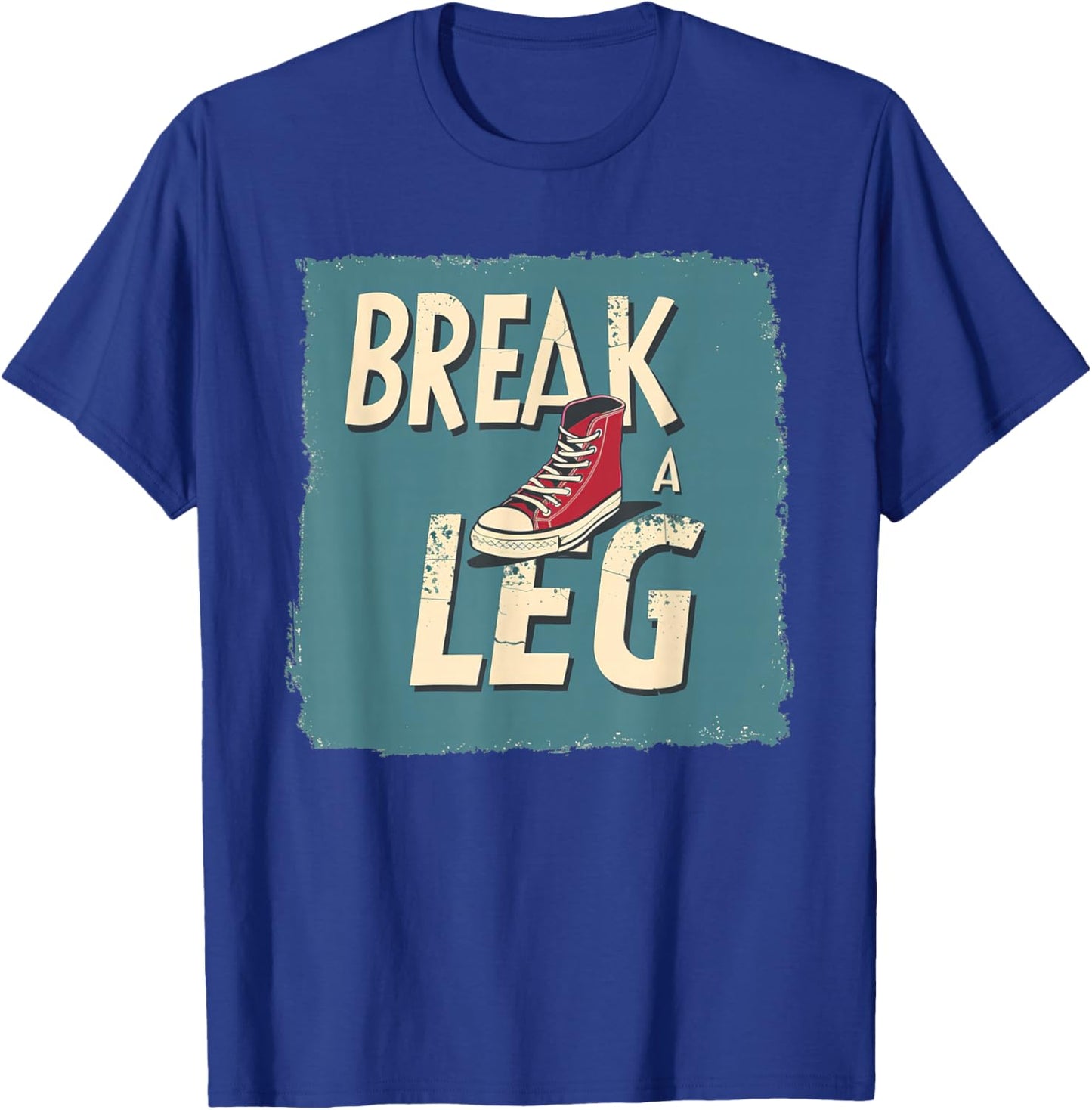 Funny Shoe with broken Leg Costume for Idiom Fans T-Shirt - T-Shirt | Royal