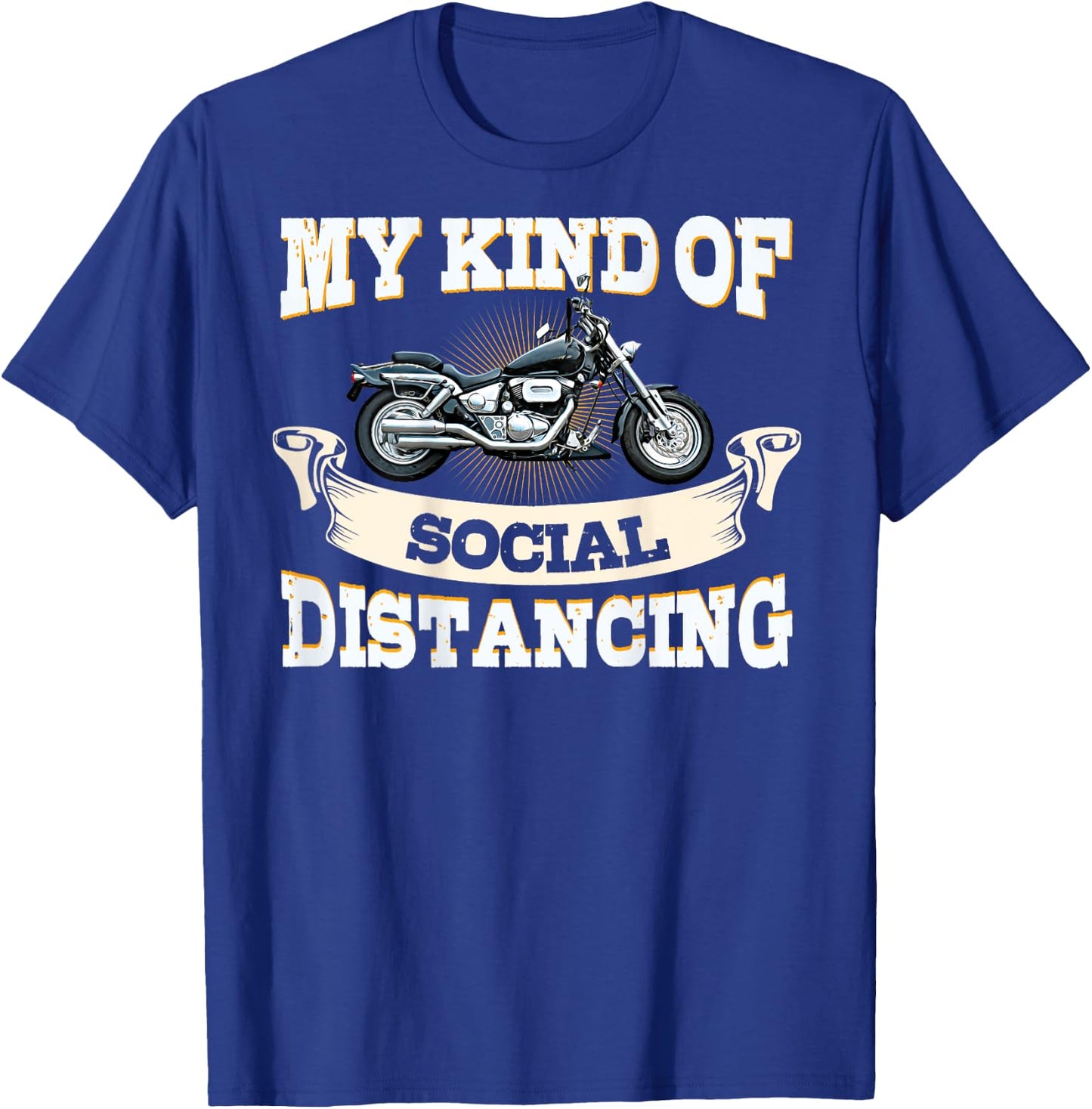 Biker Gear Motorcycle Gifts Image On Back Of Shirt T-Shirt - T-Shirt | Royal